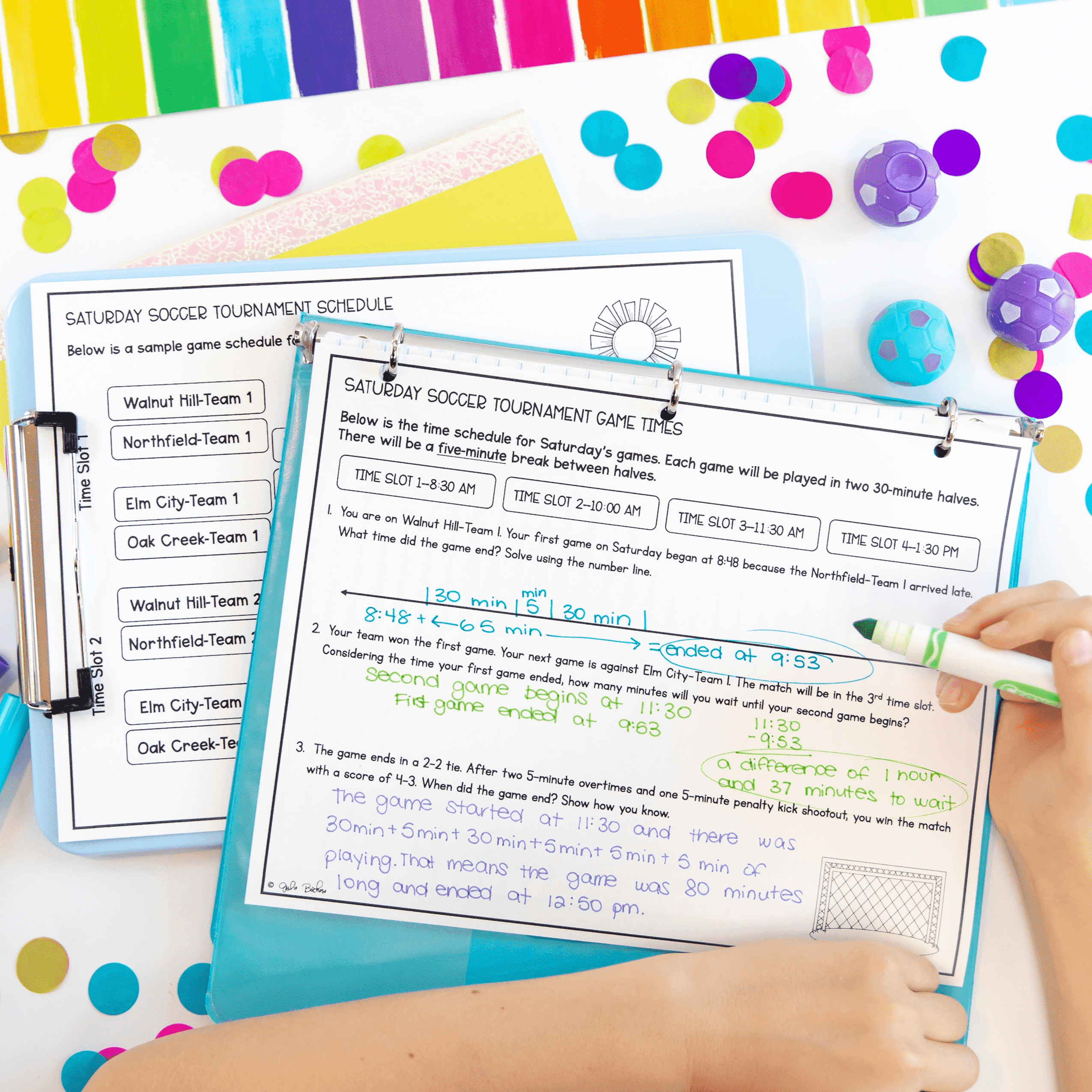 4th Grade Math PBL - Soccer Project Based Learning - Printable & Digital - Image 2