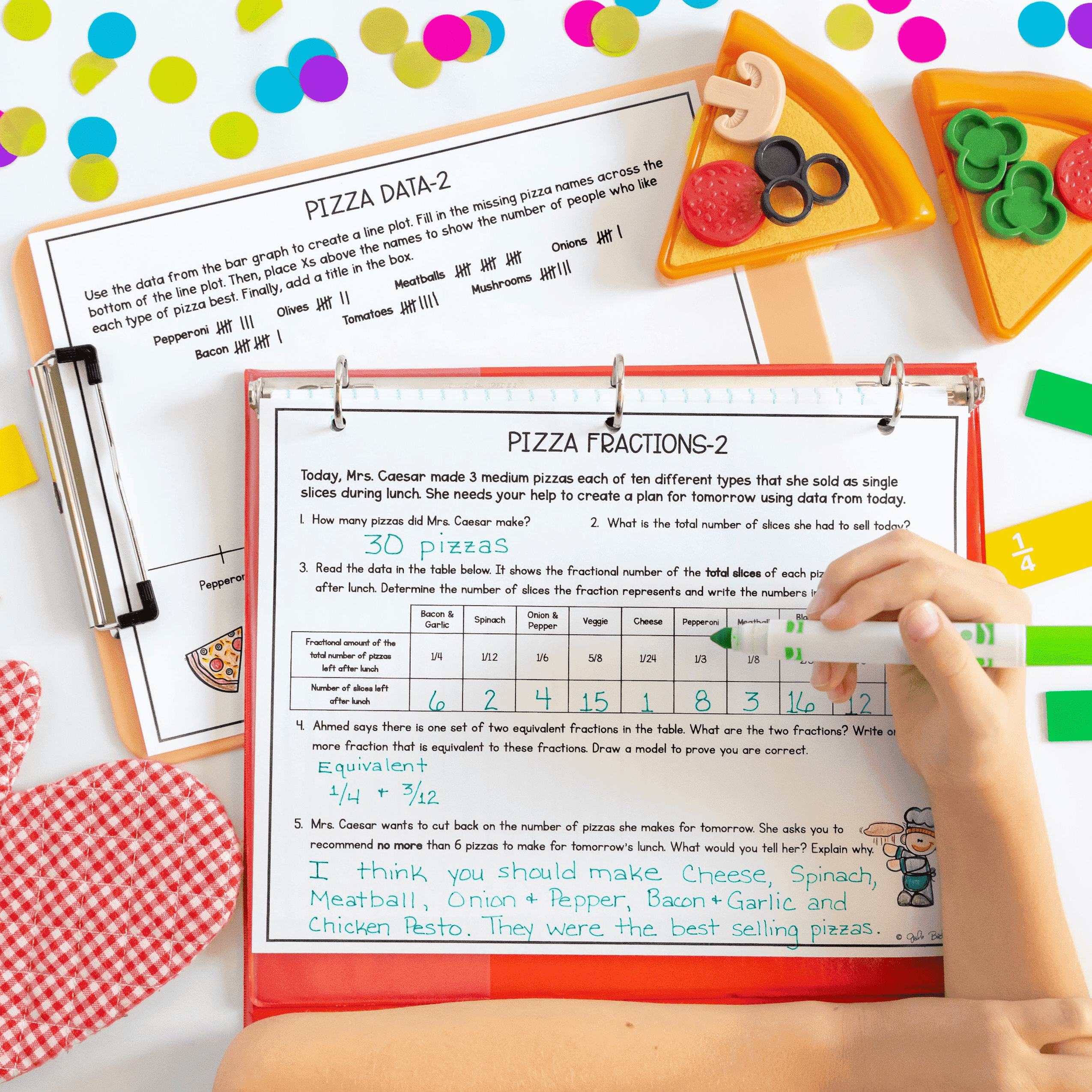 Pizza Fractions PBL - 5th Grade Math Project Based Learning - Image 2