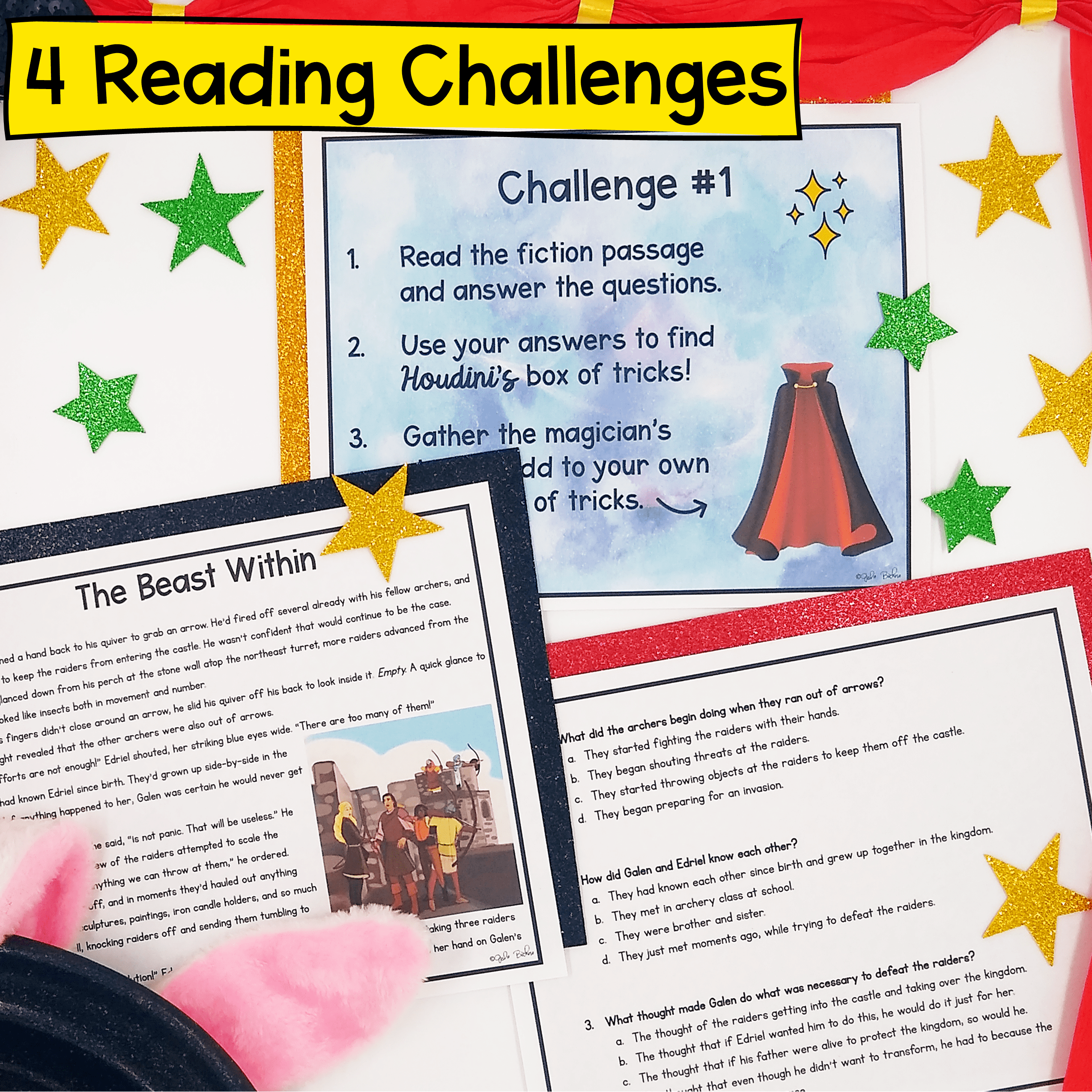 Houdini's Reading Comprehension Review Escape Room & Webscape 4th 5th Grade ELA - Image 2