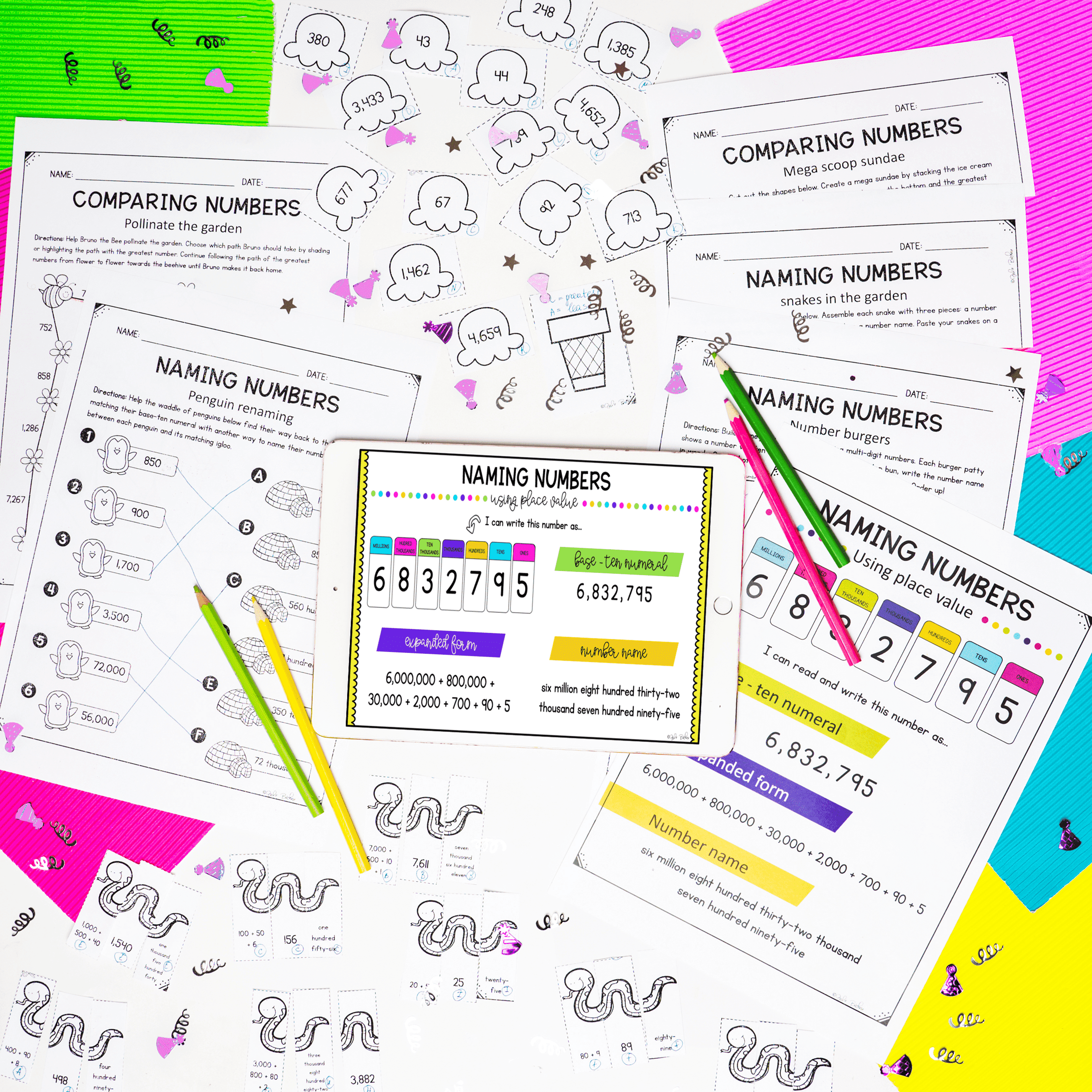 Naming & Comparing Numbers - 4th Grade Math - Print & Digital - 4.NBT.A.2 - Image 3
