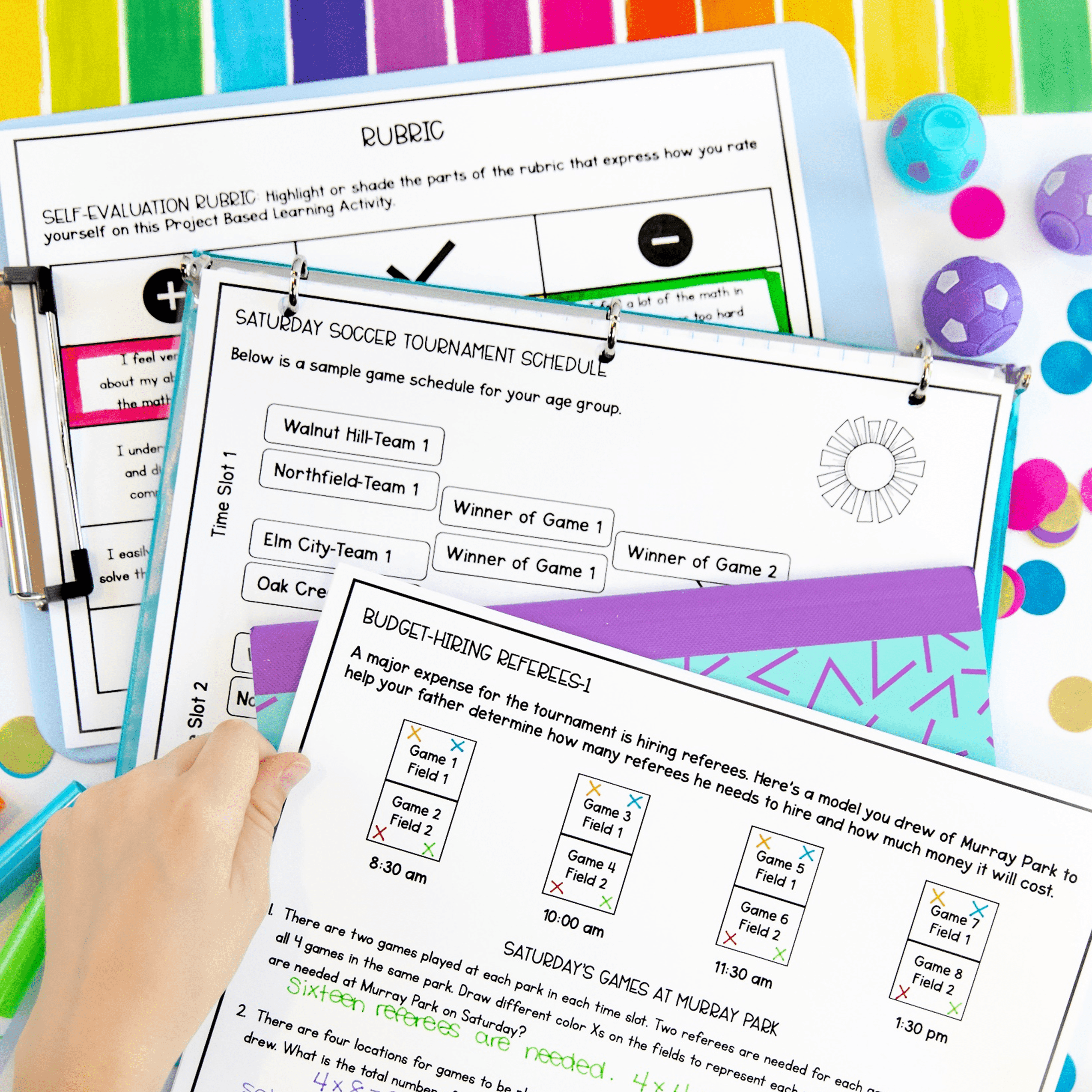 4th Grade Math PBL - Soccer Project Based Learning - Printable & Digital - Image 3