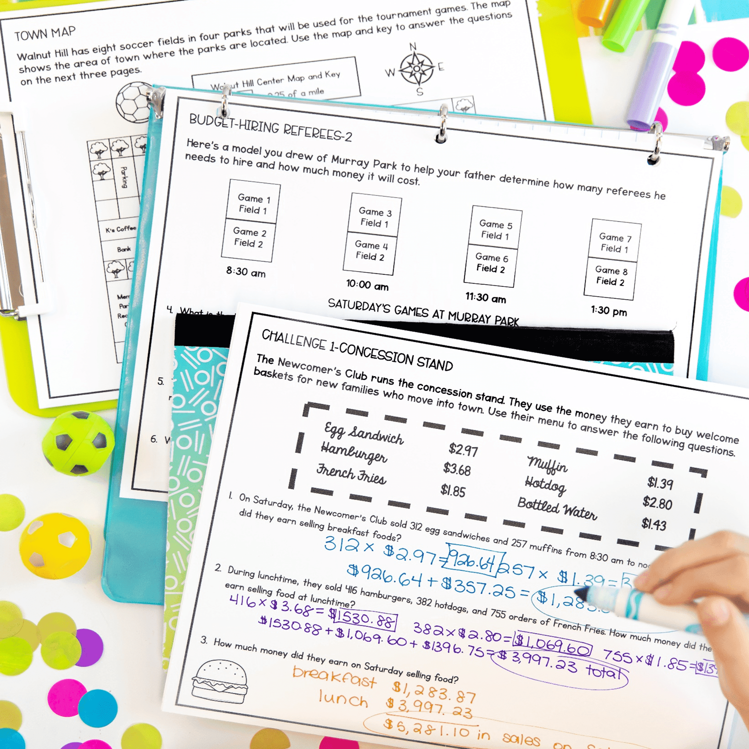 5th Grade Math PBL - Soccer Project Based Learning - Printable & Digital - Image 3
