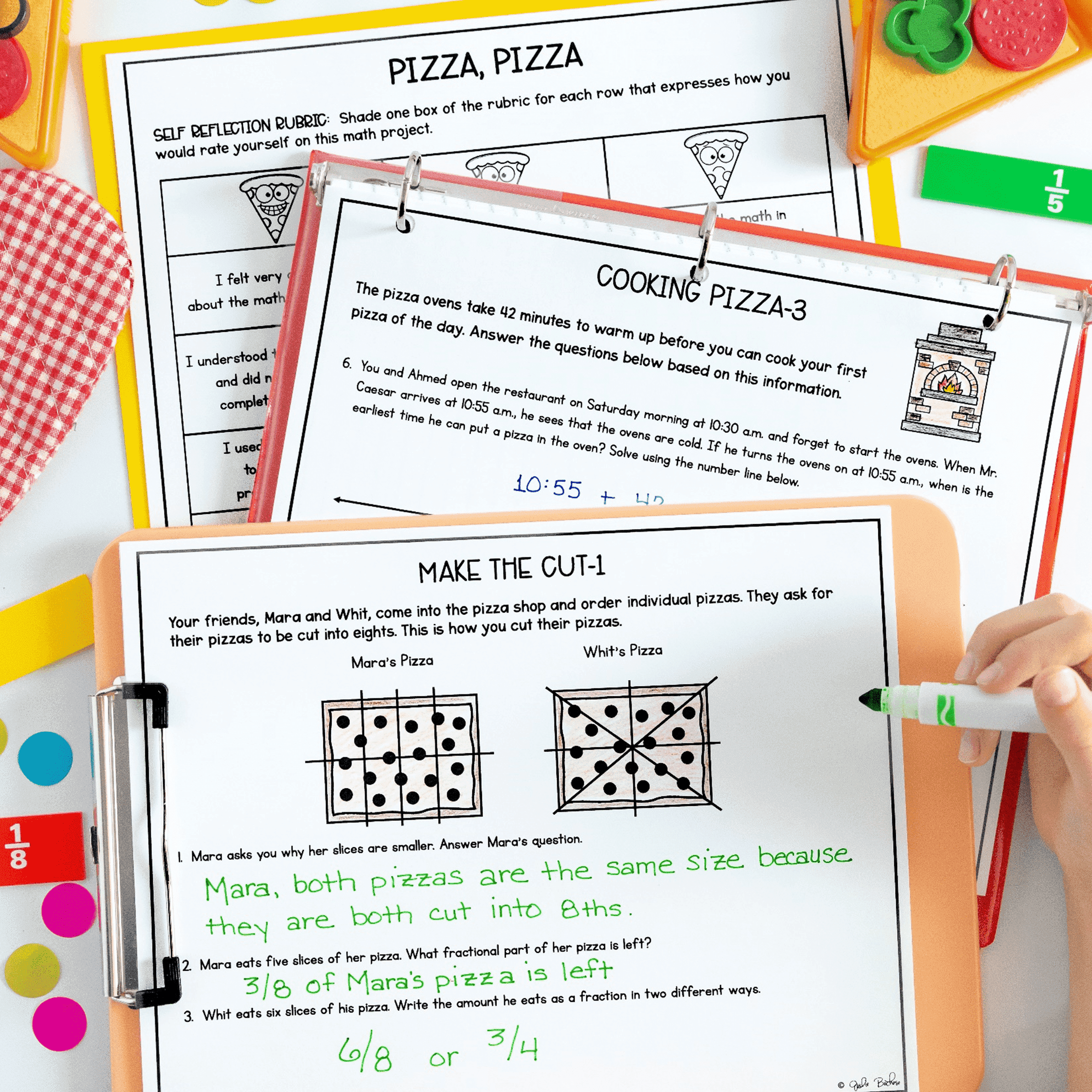 Pizza Fractions PBL - 5th Grade Math Project Based Learning - Image 3