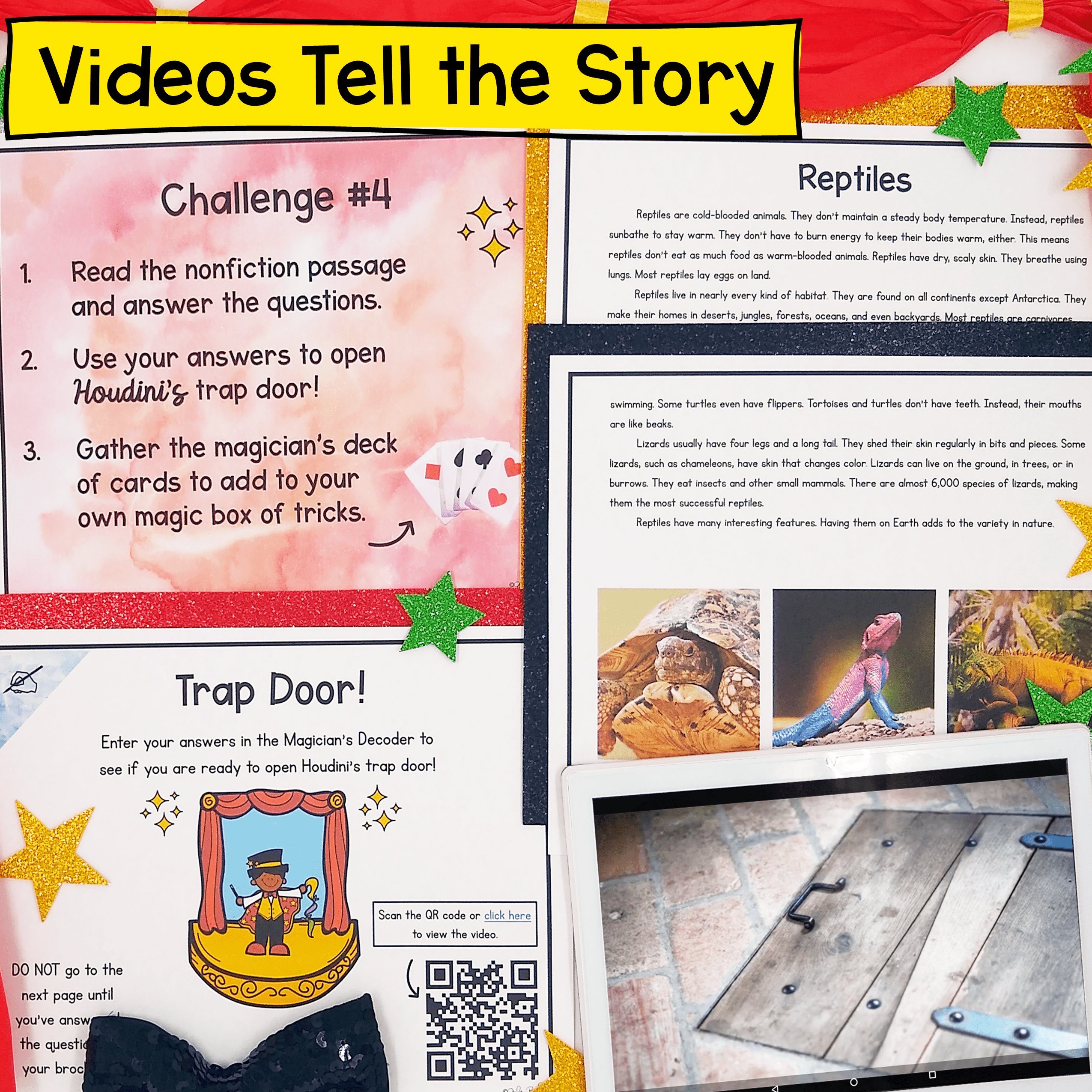 Houdini's Reading Comprehension Review Escape Room & Webscape™ 2nd 3rd Grade ELA - Image 3