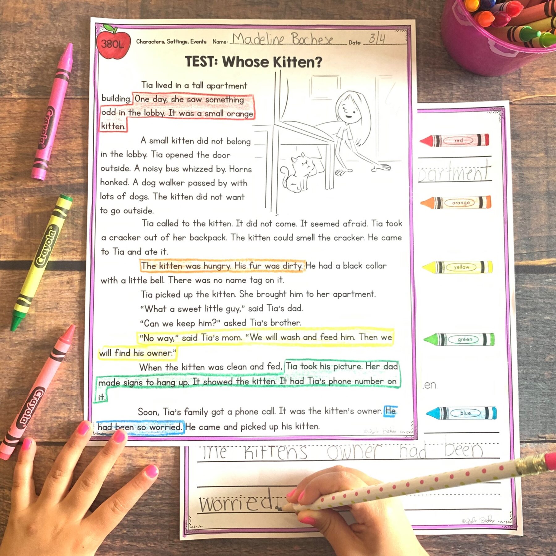 Characters, Settings, & Events - 1st Grade Florida BEST Standards - ELA.1.R.1 - Image 4