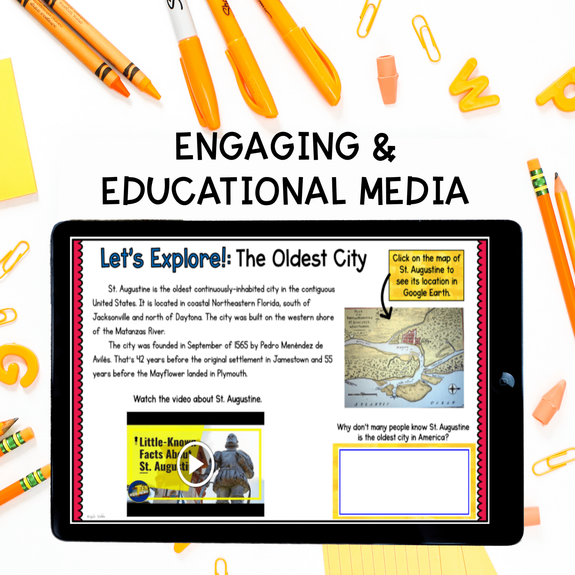 Virtual Field Trip St. Augustine Florida Google Slides Digital Resource Activity - Image 3