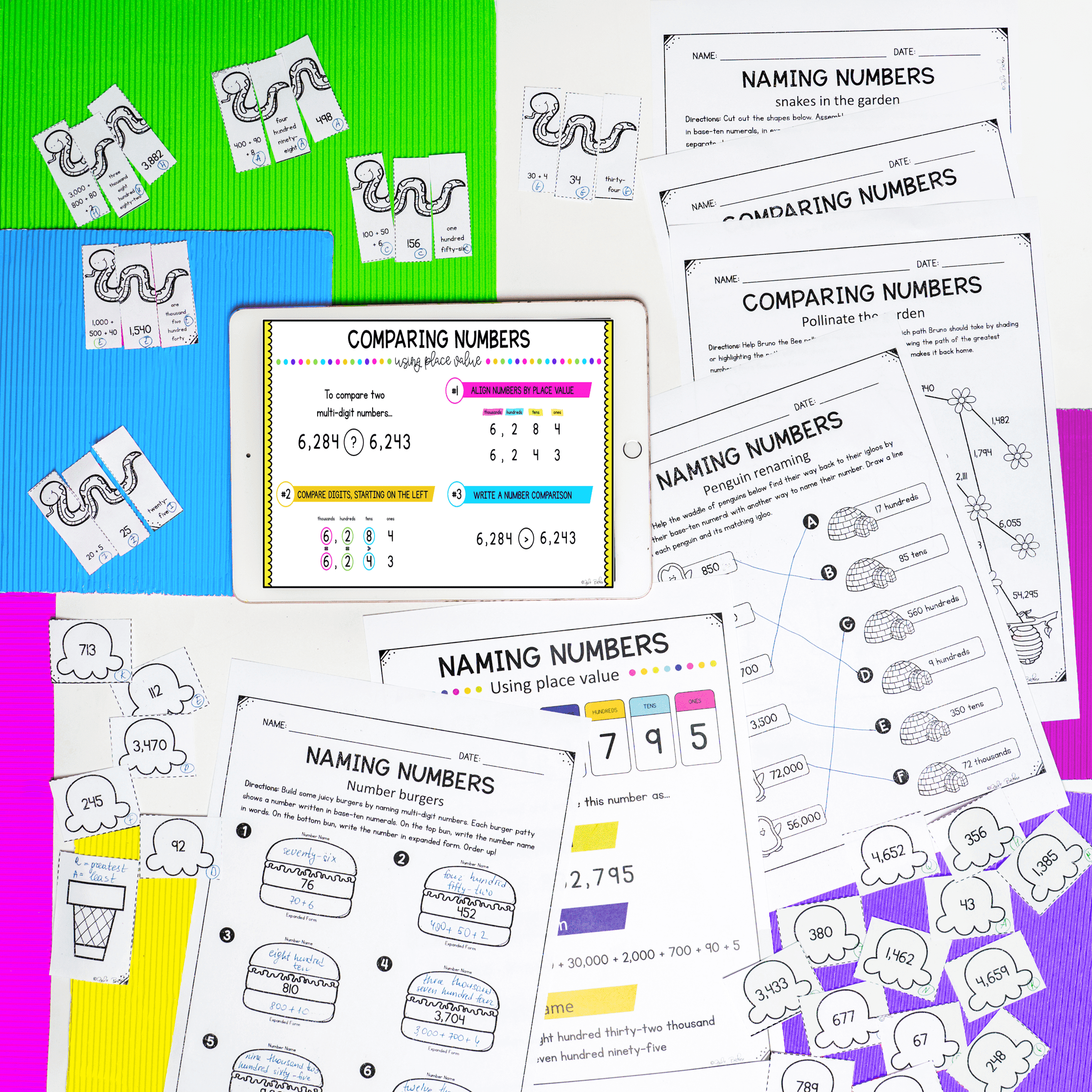 Naming & Comparing Numbers - 4th Grade Math - Print & Digital - 4.NBT.A.2 - Image 4