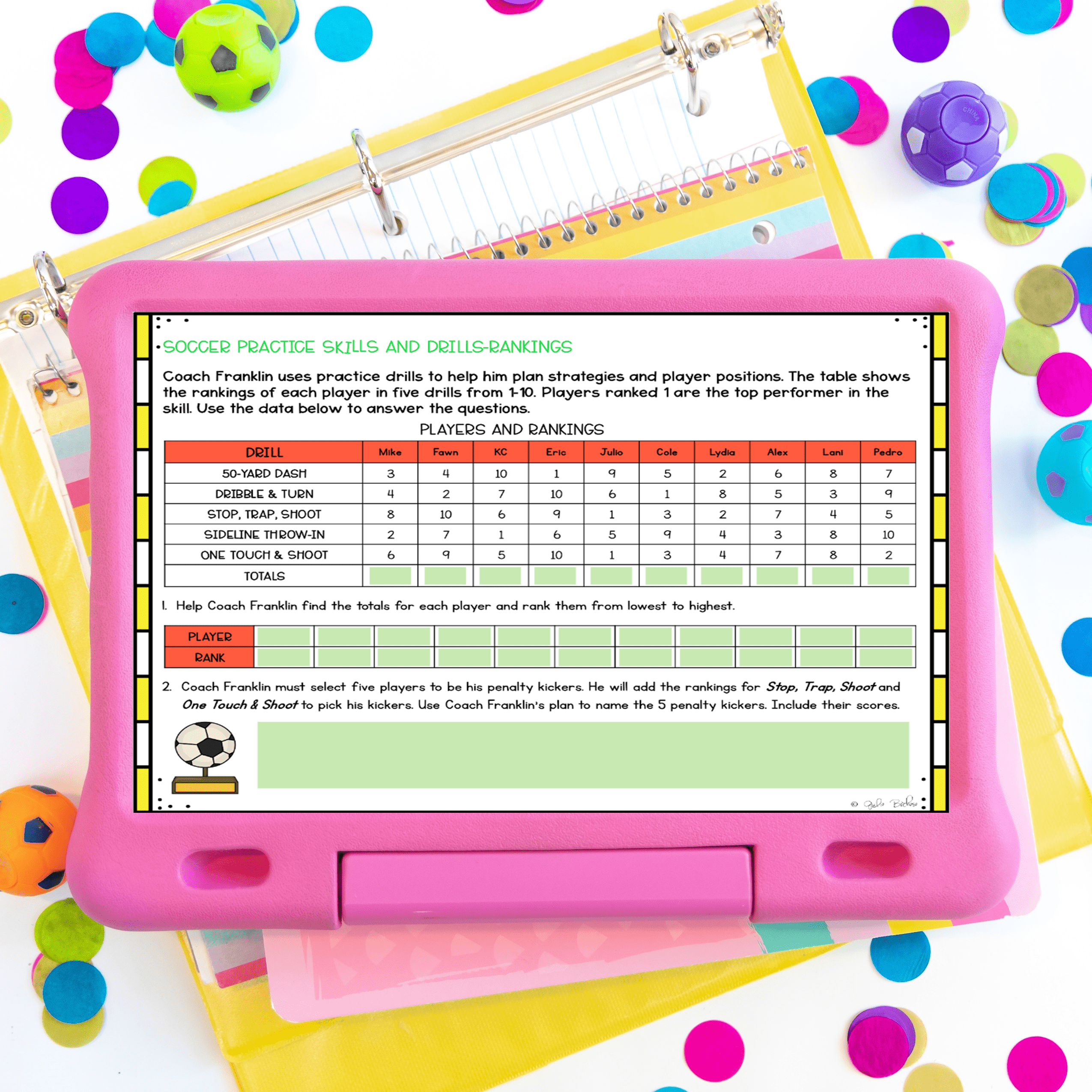 3rd Grade Math PBL - Soccer Project Based Learning - Printable & Digital - Image 4
