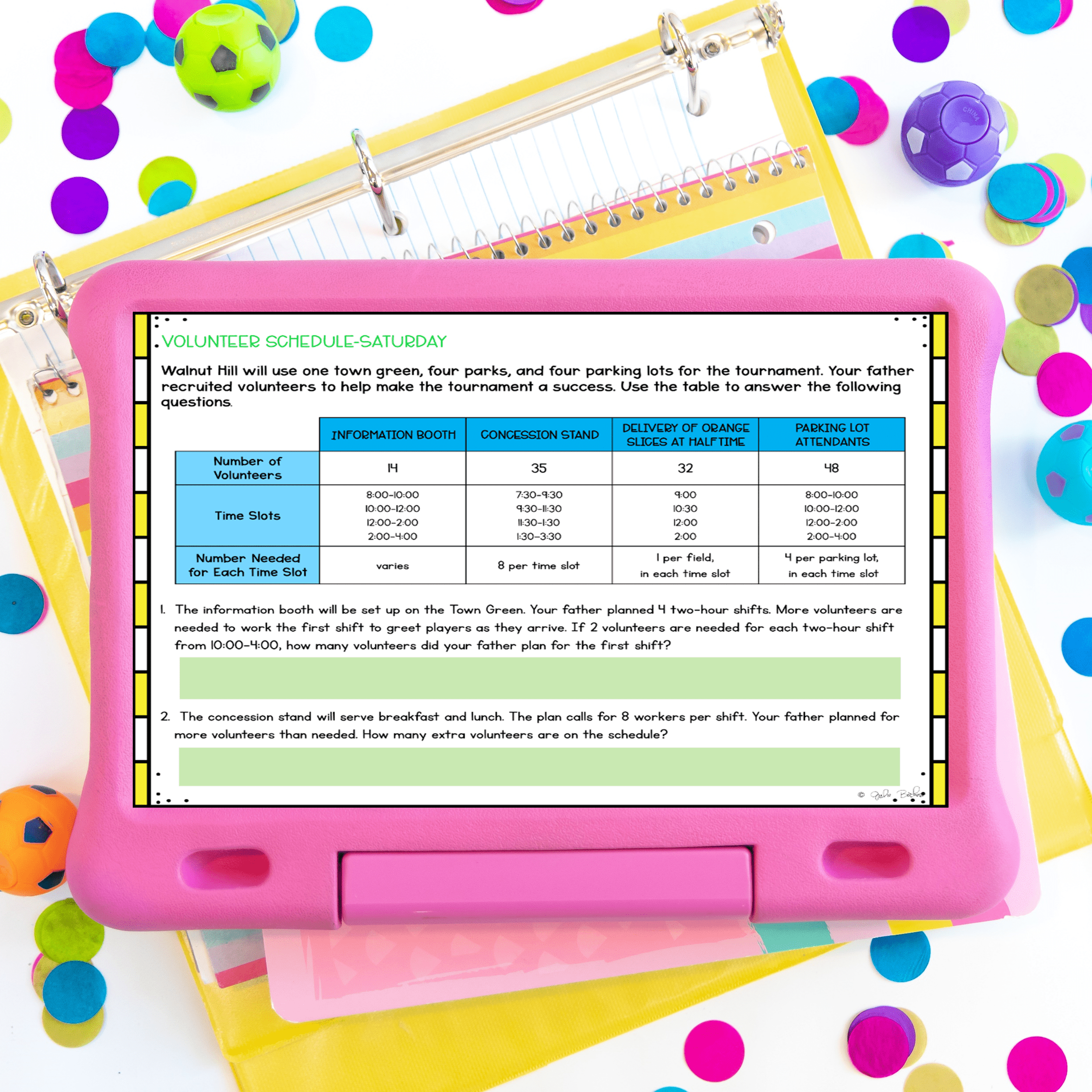 4th Grade Math PBL - Soccer Project Based Learning - Printable & Digital - Image 4