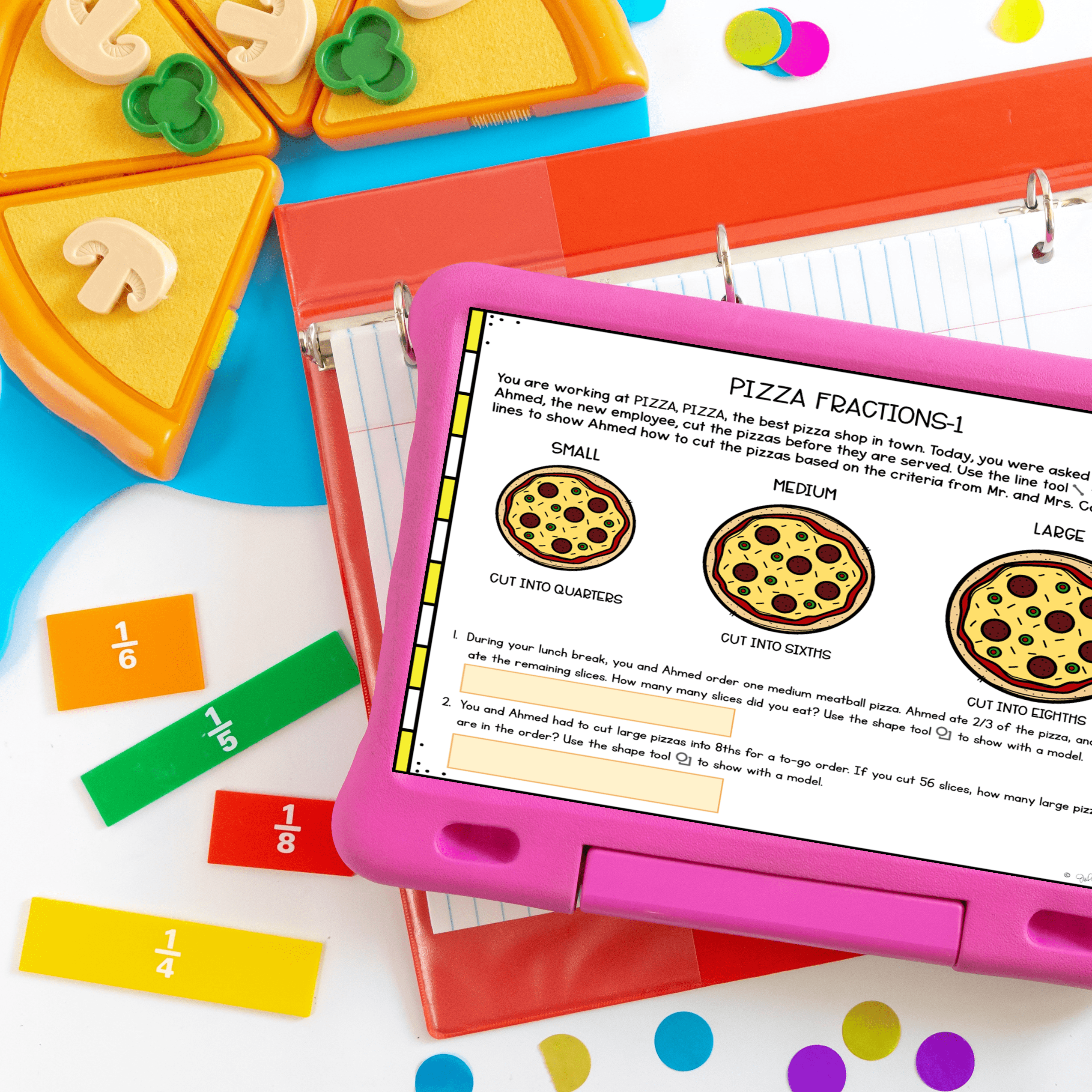 Pizza Fractions PBL - 4th Grade Math Project Based Learning - Image 4