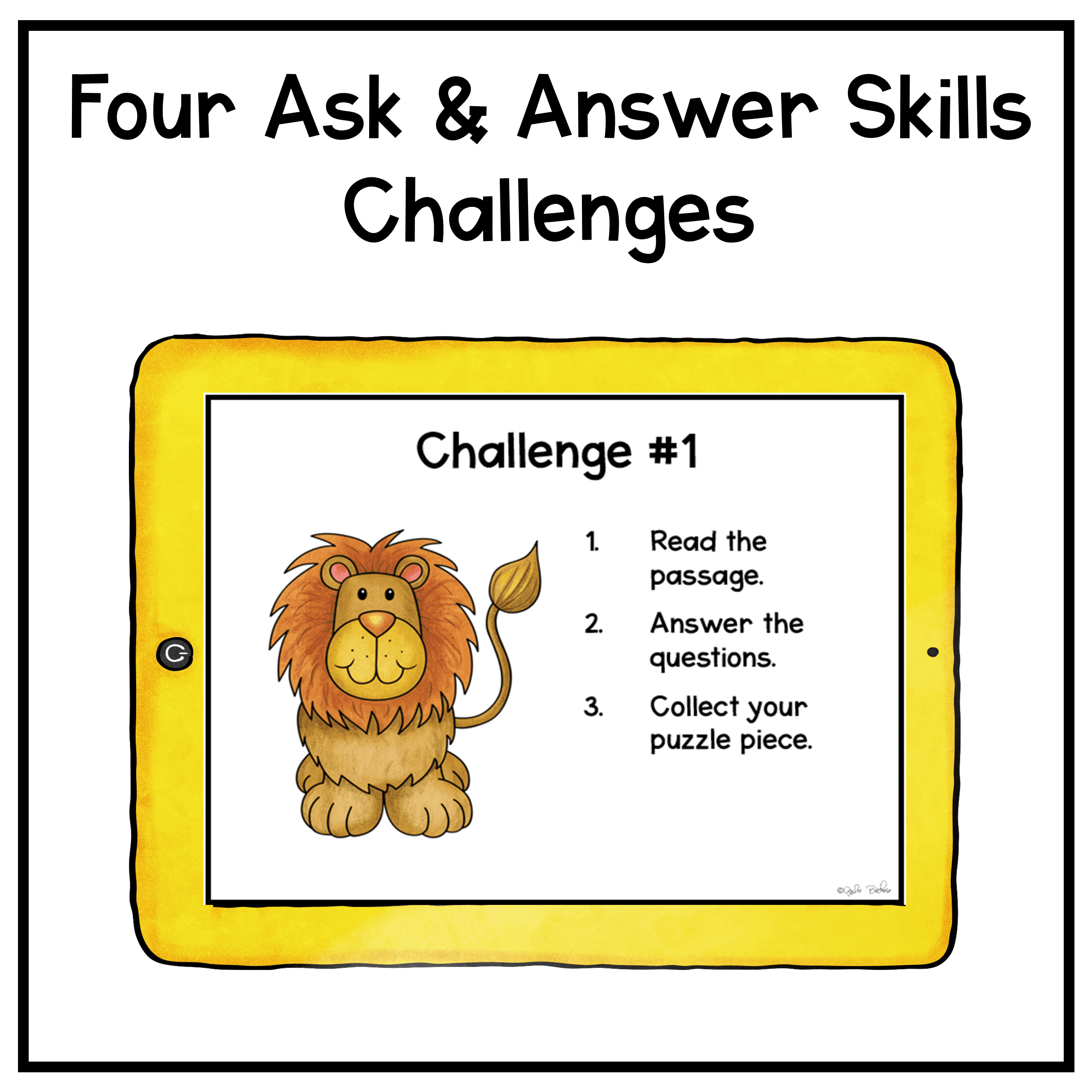 Ask & Answer Questions Safari Webscape™ Escape Room - 1st Grade - Image 4