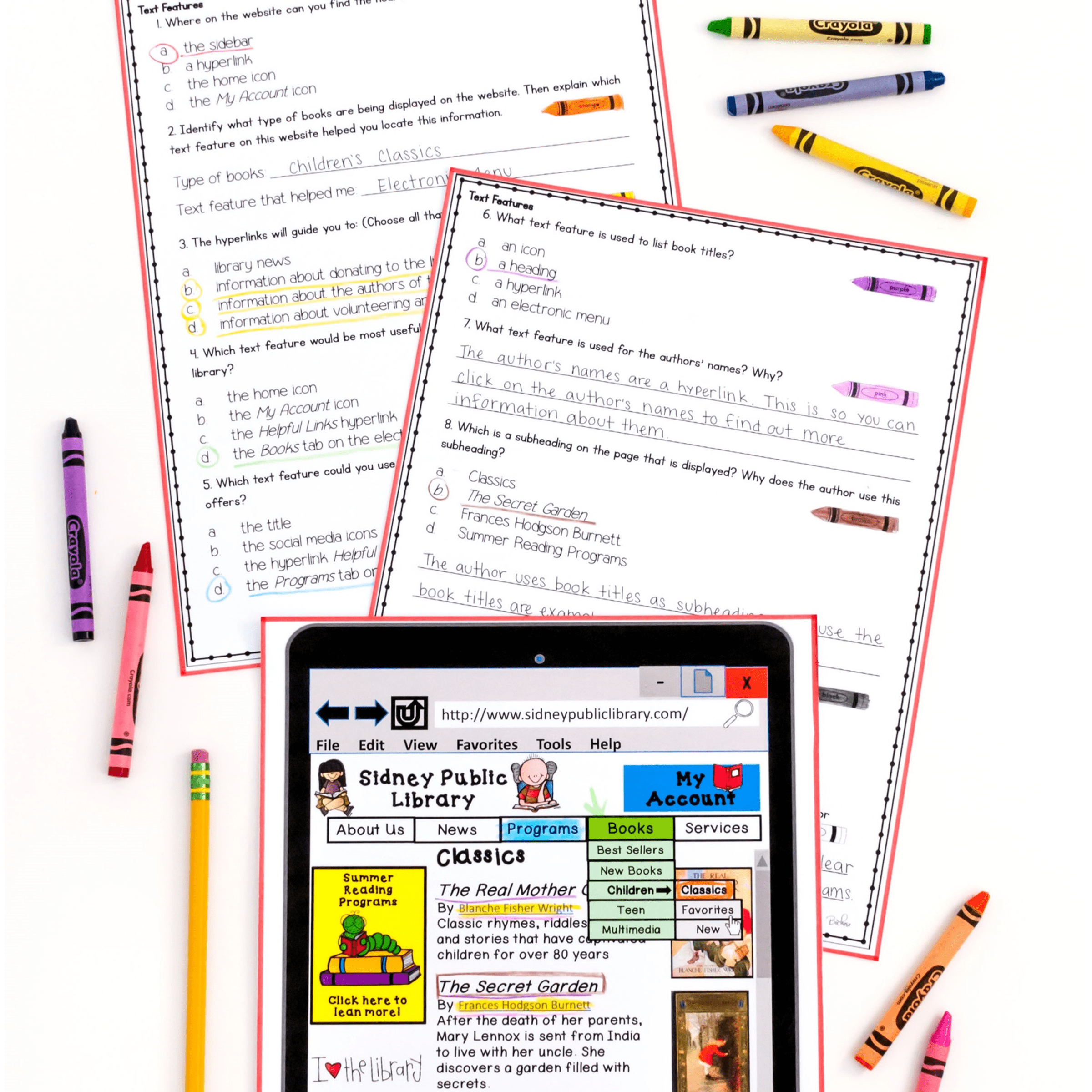 Text Features - 1st Grade Florida BEST Standards - B.E.S.T. ELA.1.R.2.1 - Image 4