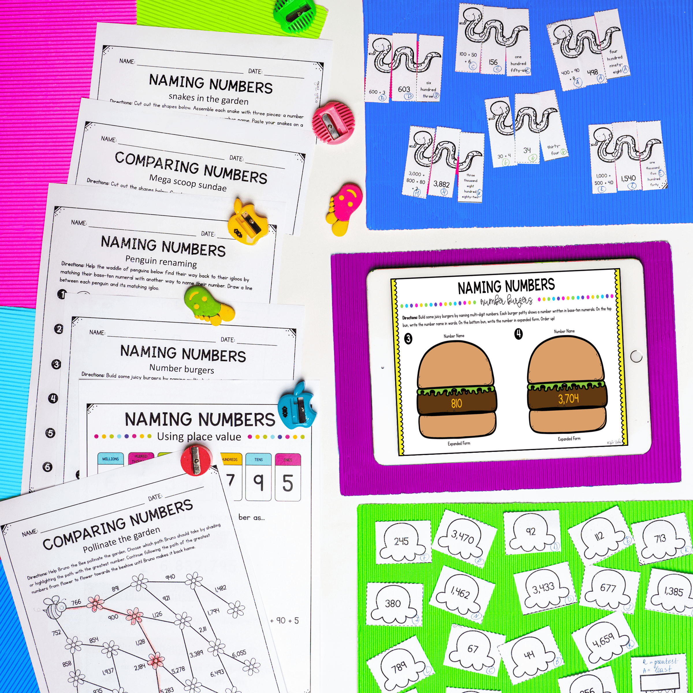 Naming & Comparing Numbers - 4th Grade Math - Print & Digital - 4.NBT.A.2 - Image 5