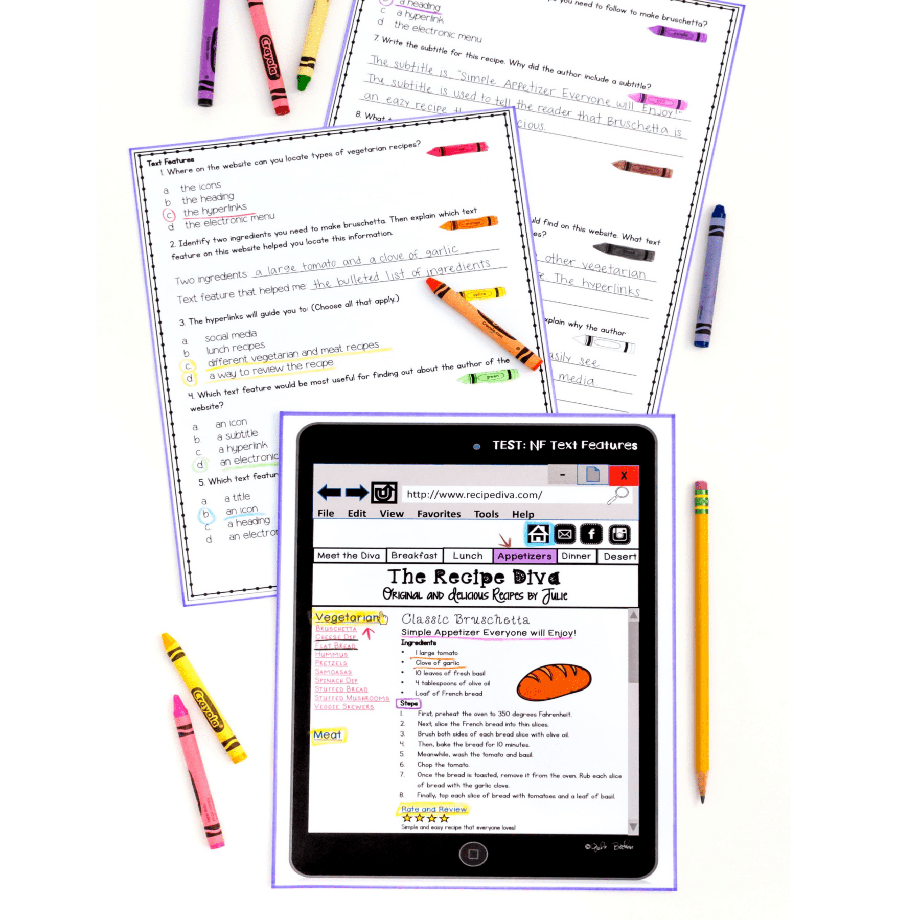 Text Features - 1st Grade Florida BEST Standards - B.E.S.T. ELA.1.R.2.1 - Image 6