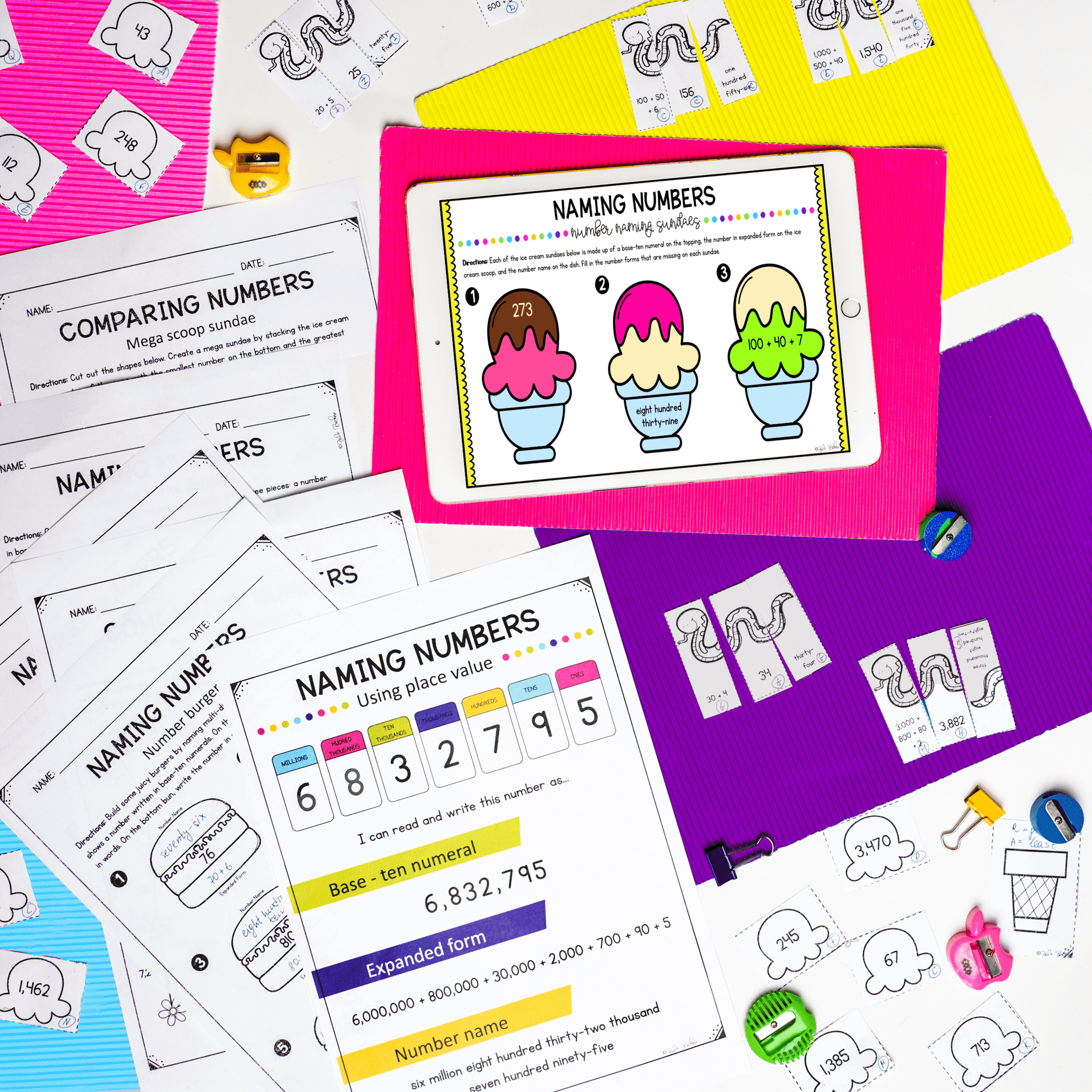 Naming & Comparing Numbers - 4th Grade Math - Print & Digital - 4.NBT.A.2 - Image 6