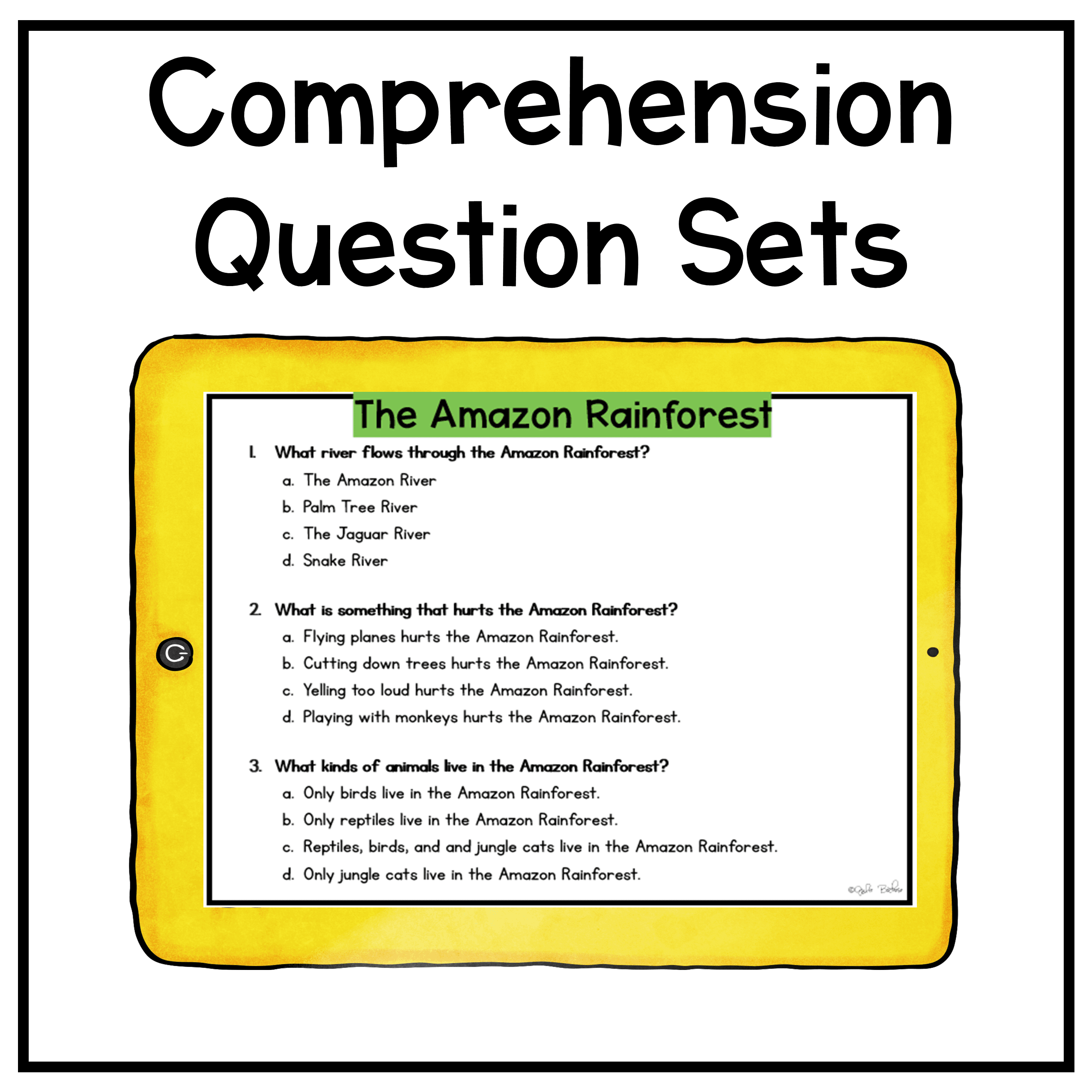 Ask & Answer Questions Safari Webscape™ Escape Room - 1st Grade - Image 7