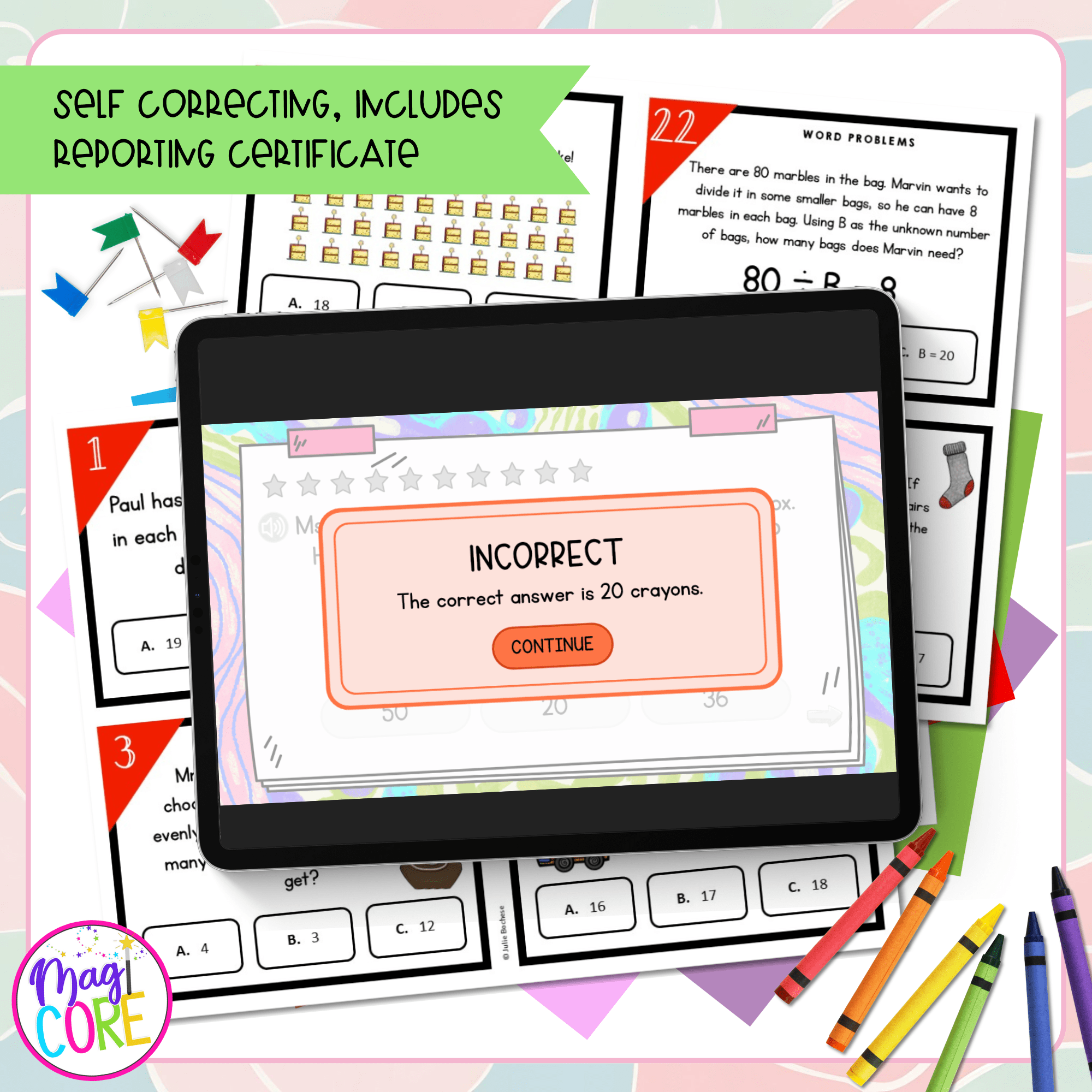 Multiplication/Division within 100 Word Problems - 3rd Grade Math Task Cards - Image 3