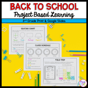 3rd Grade Project Based Learning Math Activities - Back To School Math PBL Games