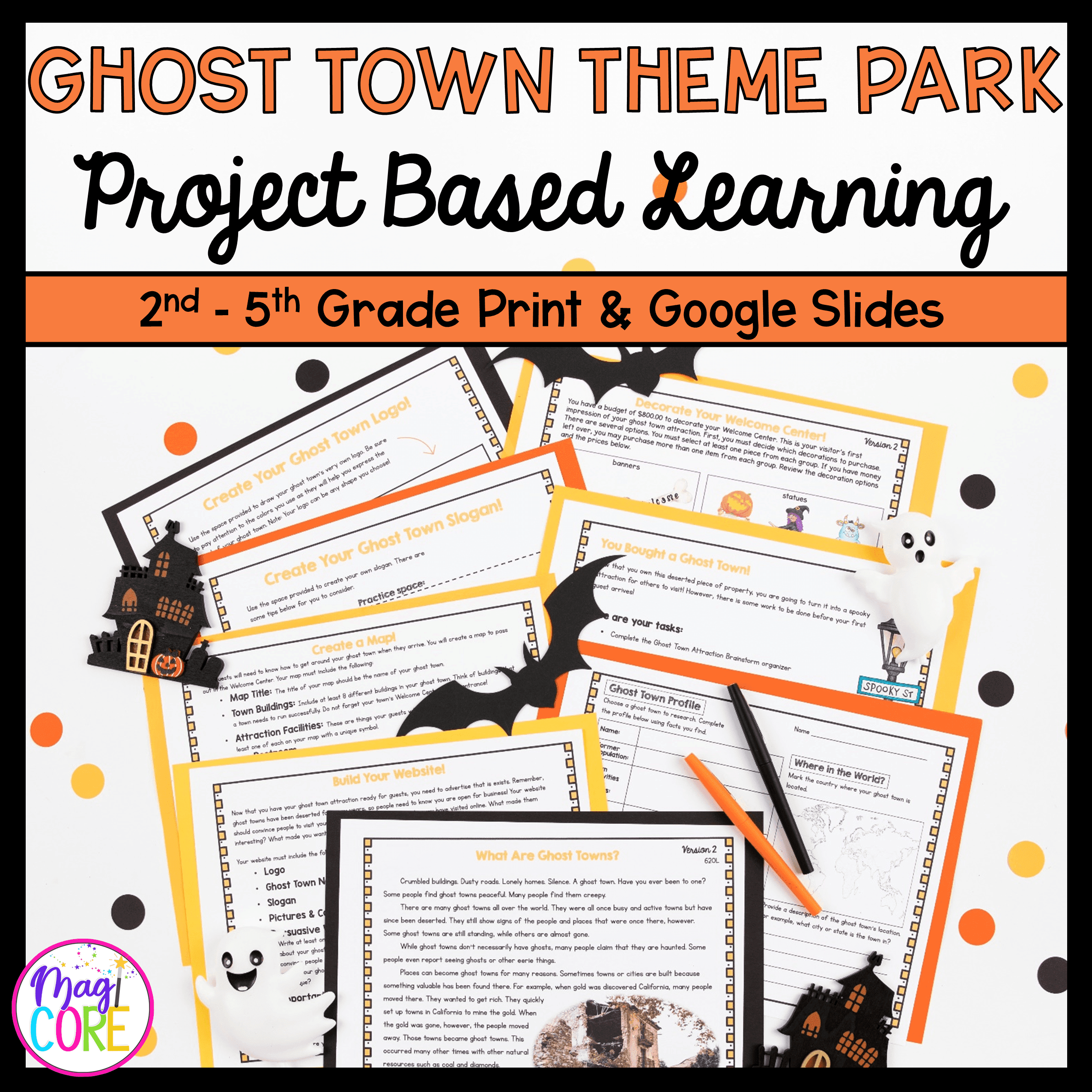 Ghost Town Halloween PBL - 2nd - 5th Grade Project Based Learning