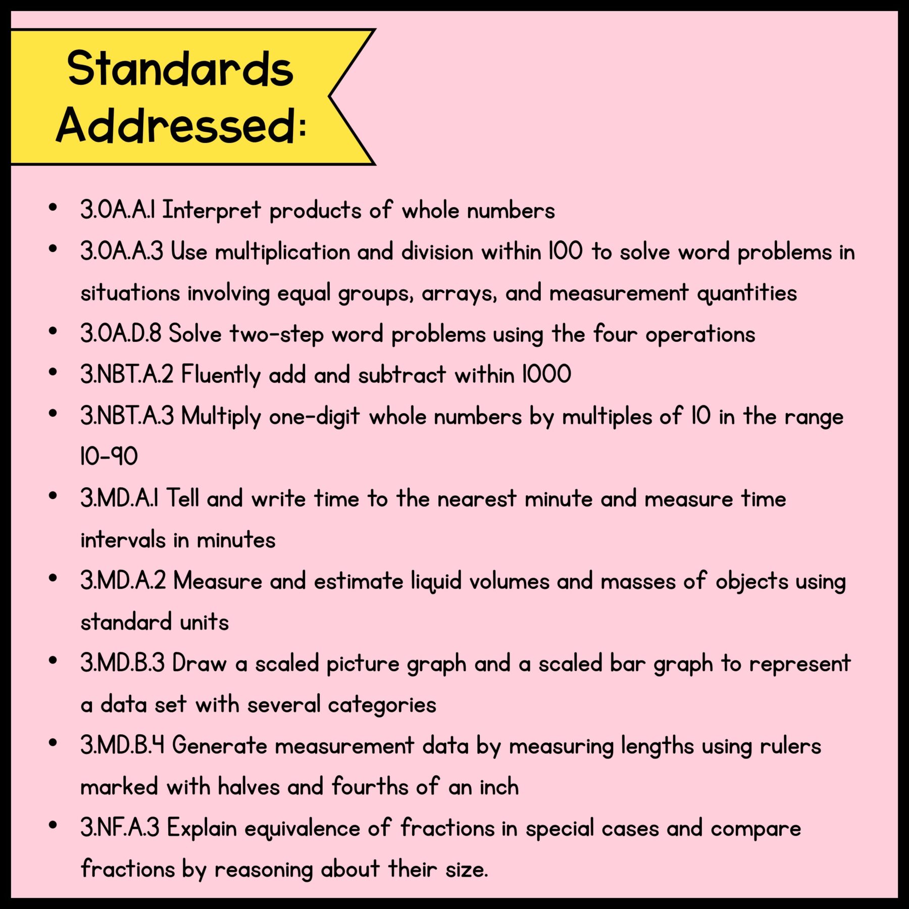3rd Grade Math Project Based Learning Bundle #2 - Image 12