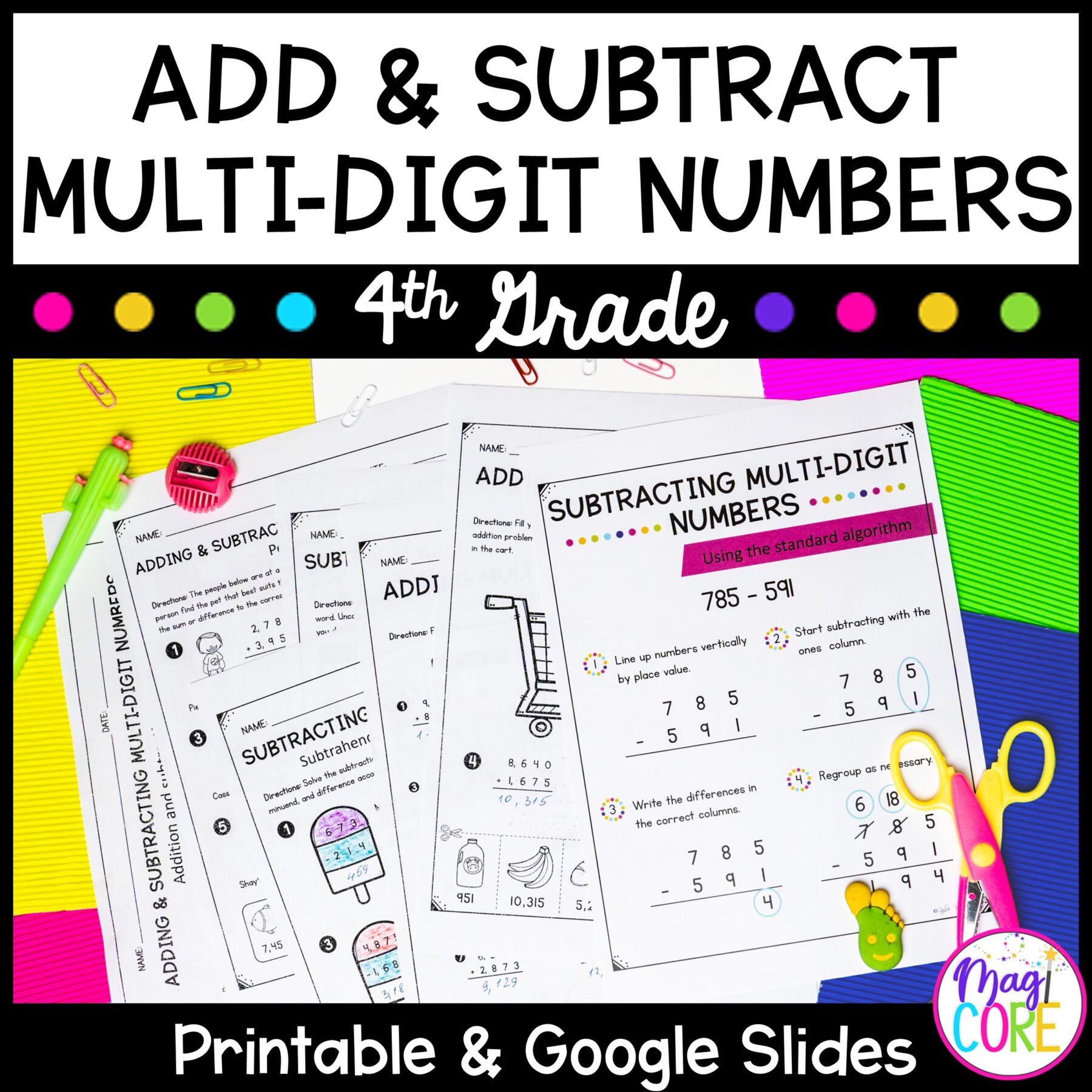 4th Grade Math Year Long Bundle - Print and Digital - Image 11