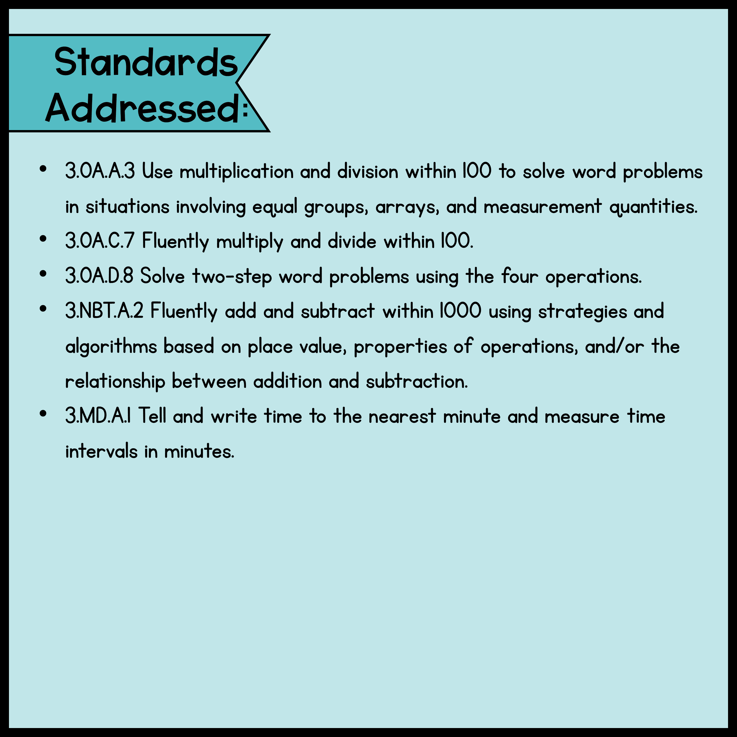 3rd Grade Math Project Based Learning Bundle #3 - Image 15
