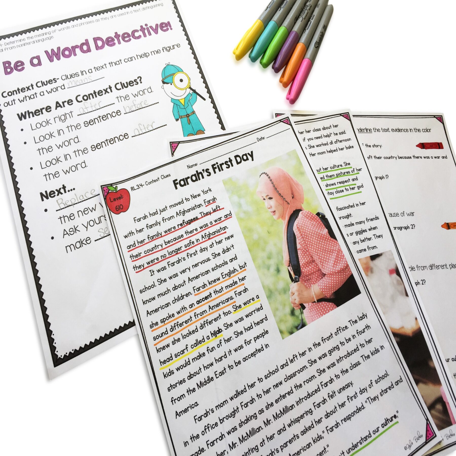 Context Clues in Stories 2nd & 3rd Grade Florida BEST ELA.2.V.1.3 & ELA.3.V.1.3 - Image 2