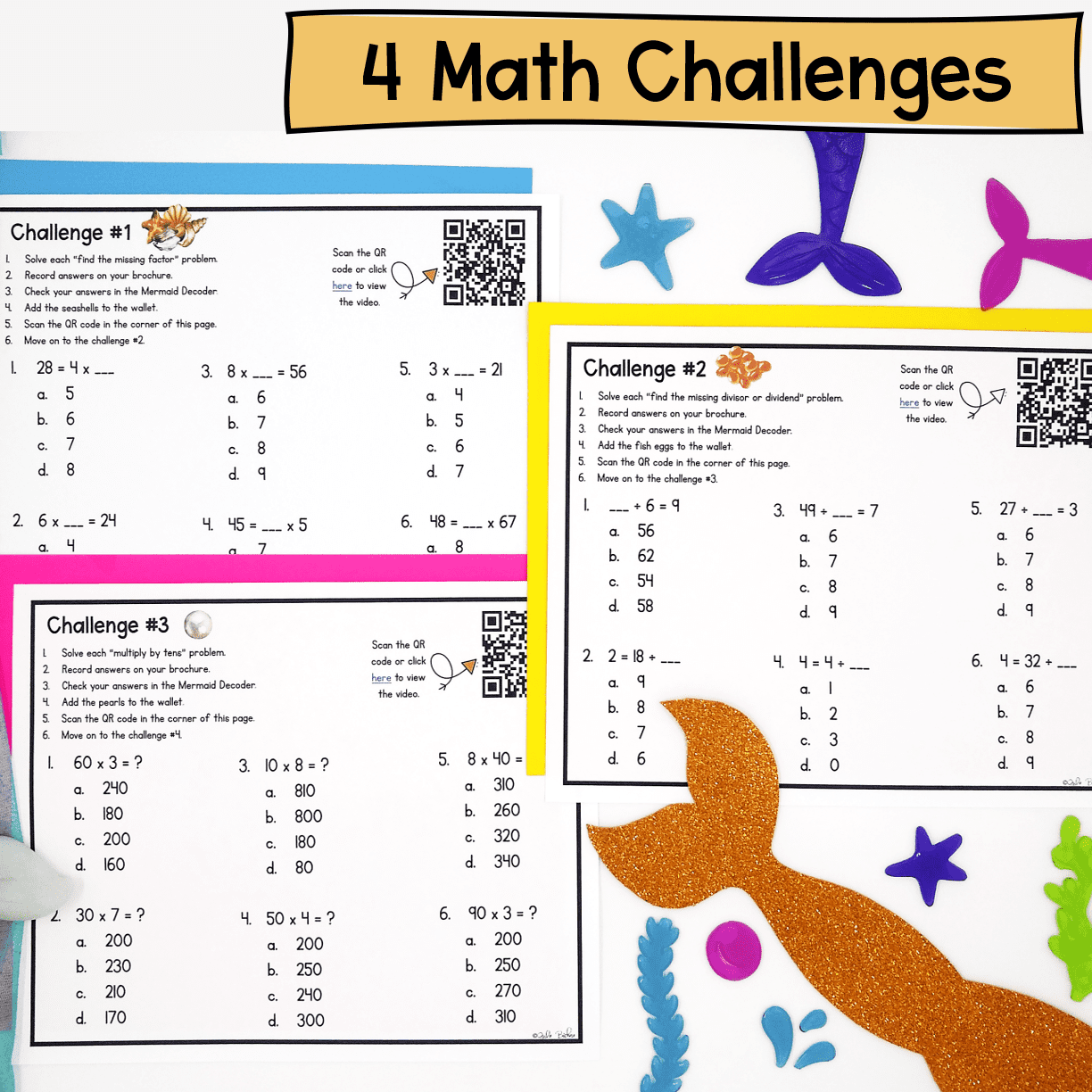 Multiplication & Division Unknown Factors Multiples of 10 Escape Room 3rd Grade - Image 2