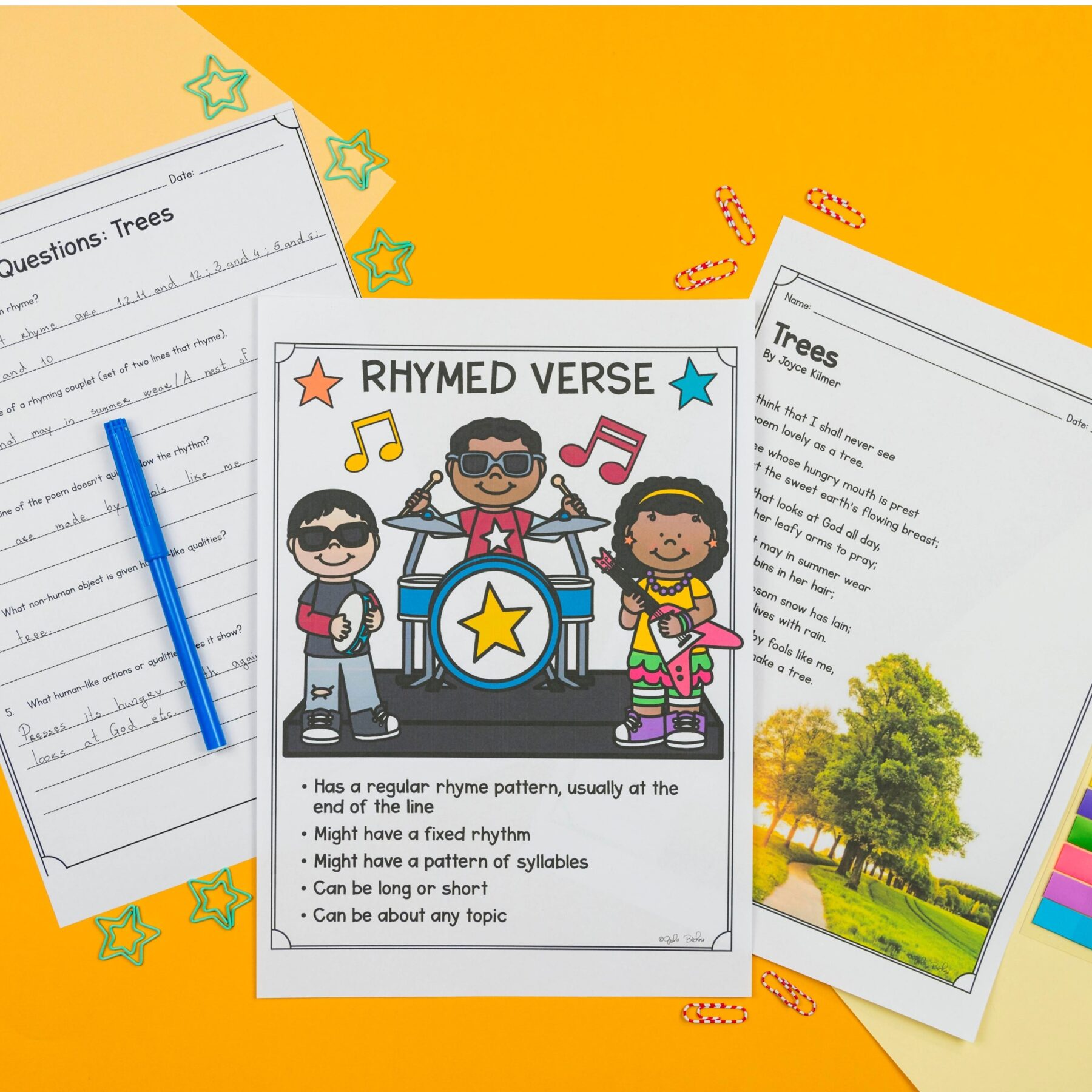 Types of Poems - 3rd Grade Florida BEST Reading Comprehension Poems ELA.3.R.1.4 - Image 2