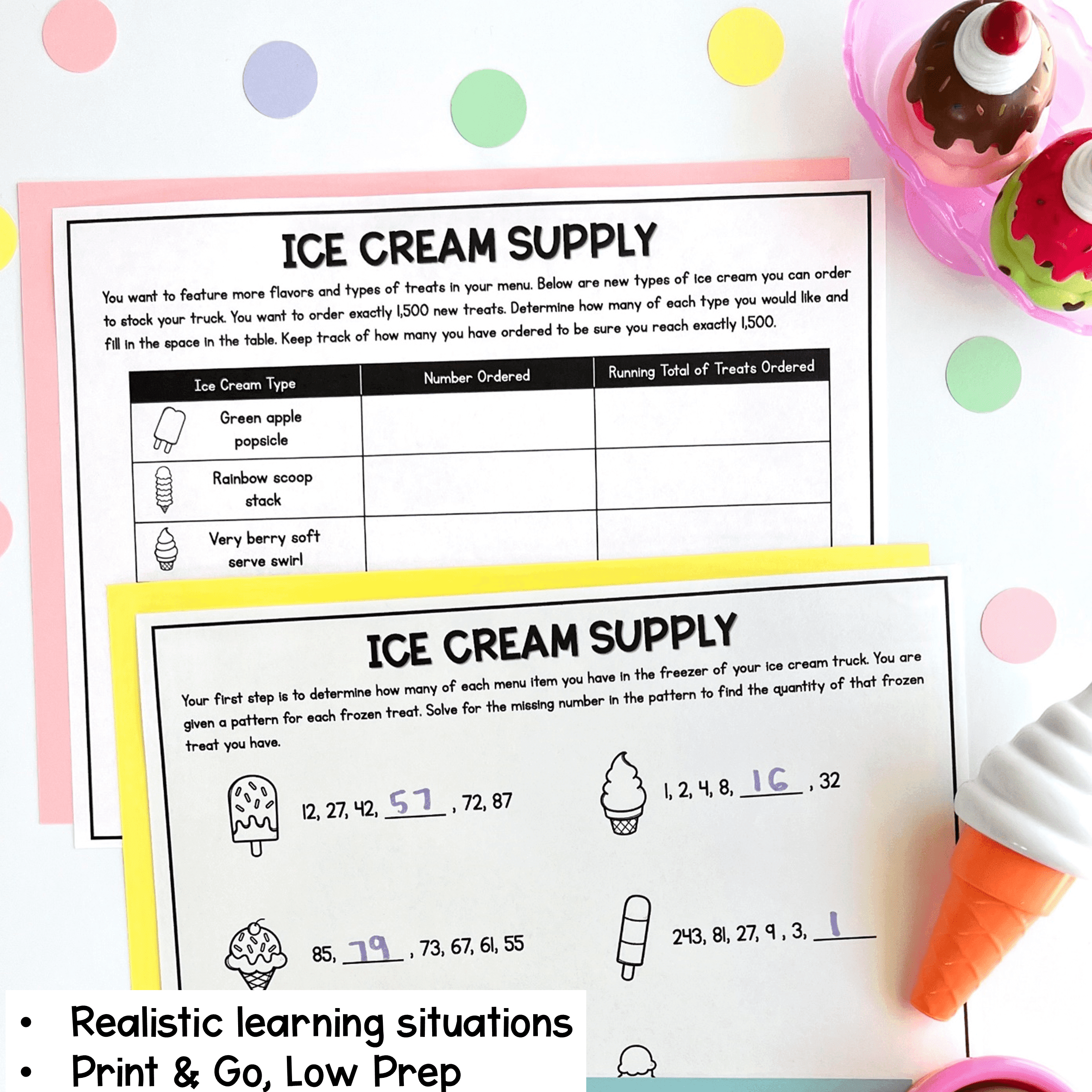 4th Grade Math PBL - Ice Cream Truck Project Based Learning - Image 2