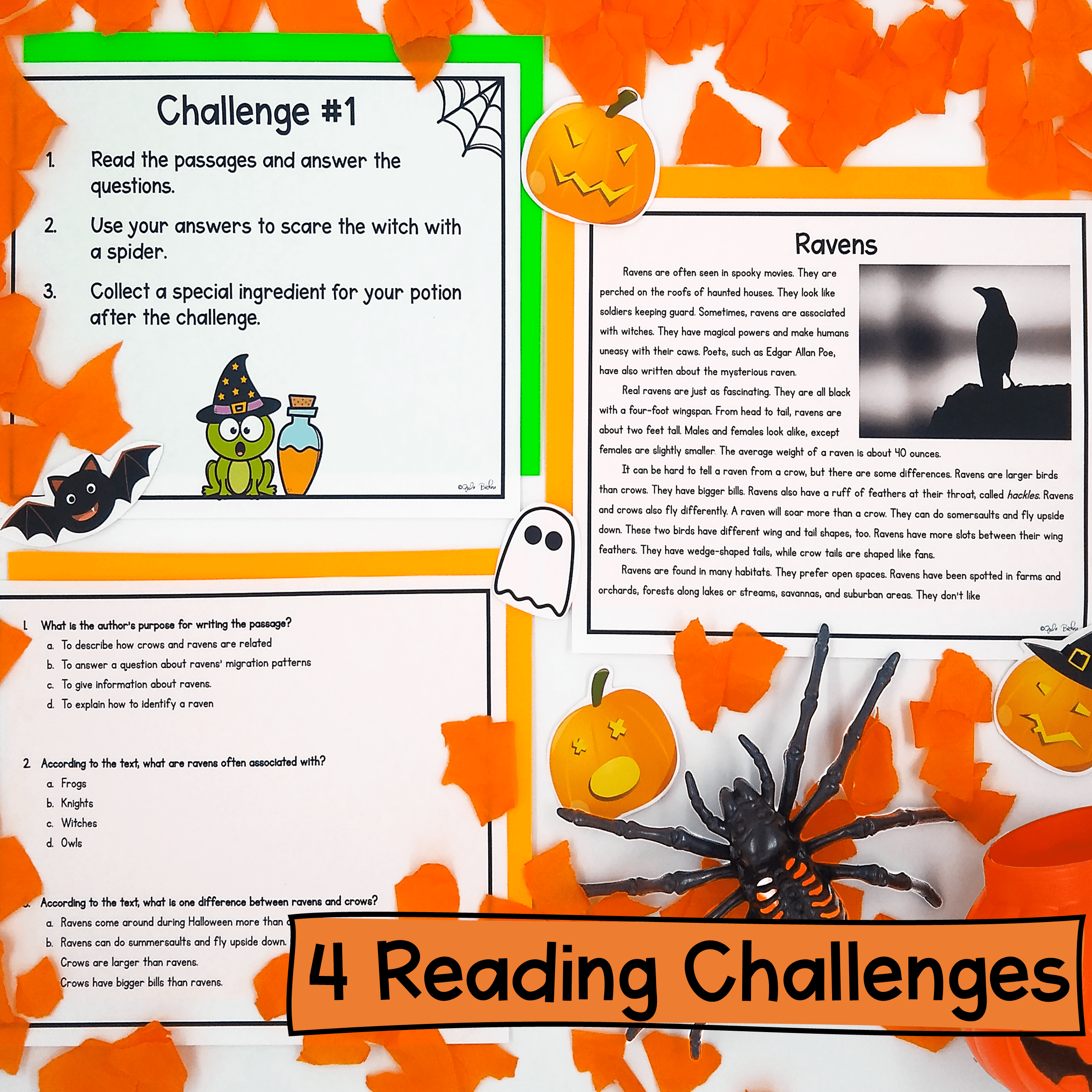 Haunted House Halloween Reading Comprehension Escape Room Activity 2nd 3rd Grade - Image 2