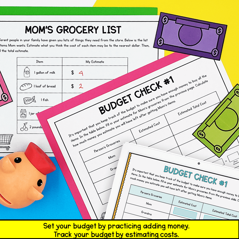 3rd Grade Math PBL - Budget & Money Supermarket Spree Project Based Learning - Image 3
