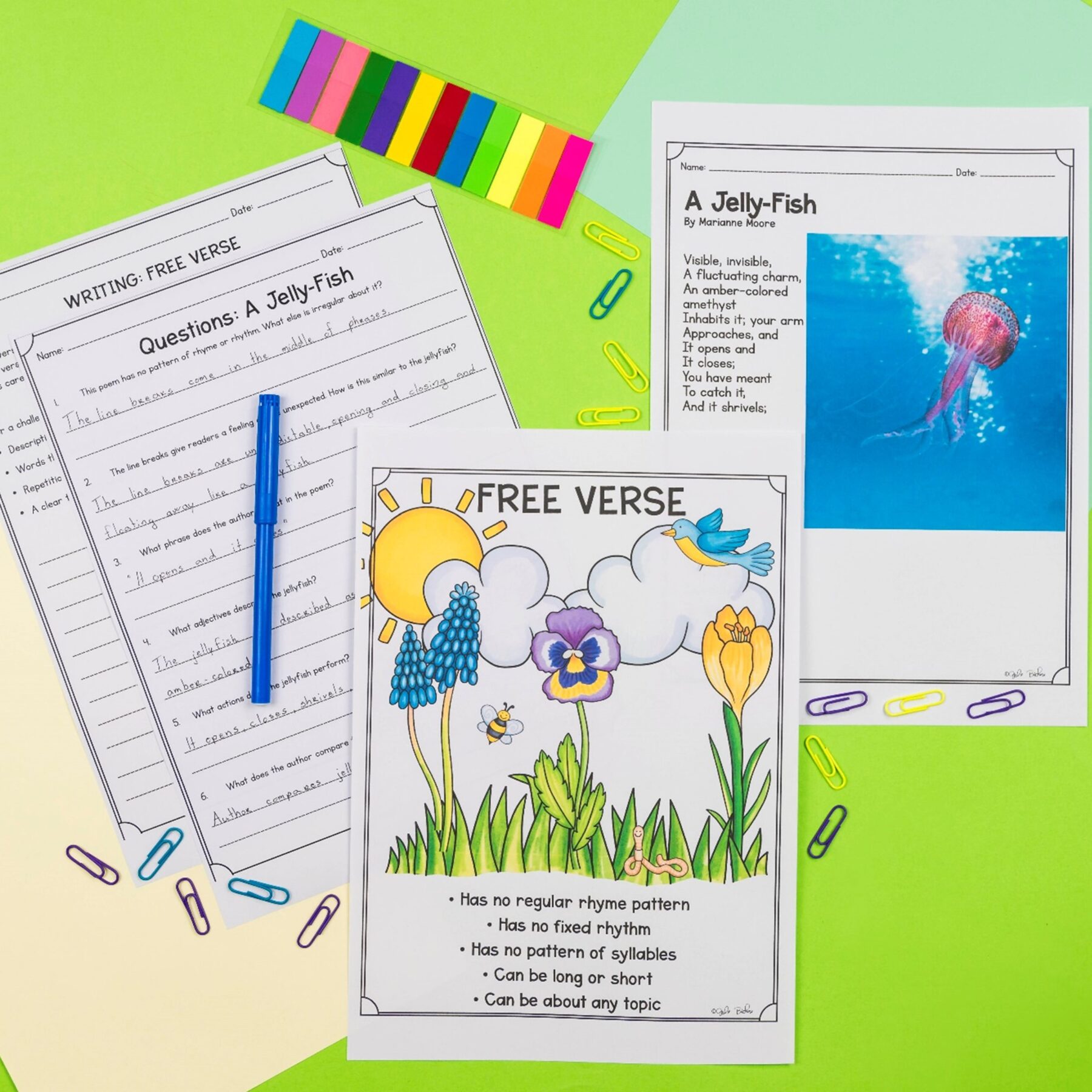 Types of Poems - 3rd Grade Florida BEST Reading Comprehension Poems ELA.3.R.1.4 - Image 3