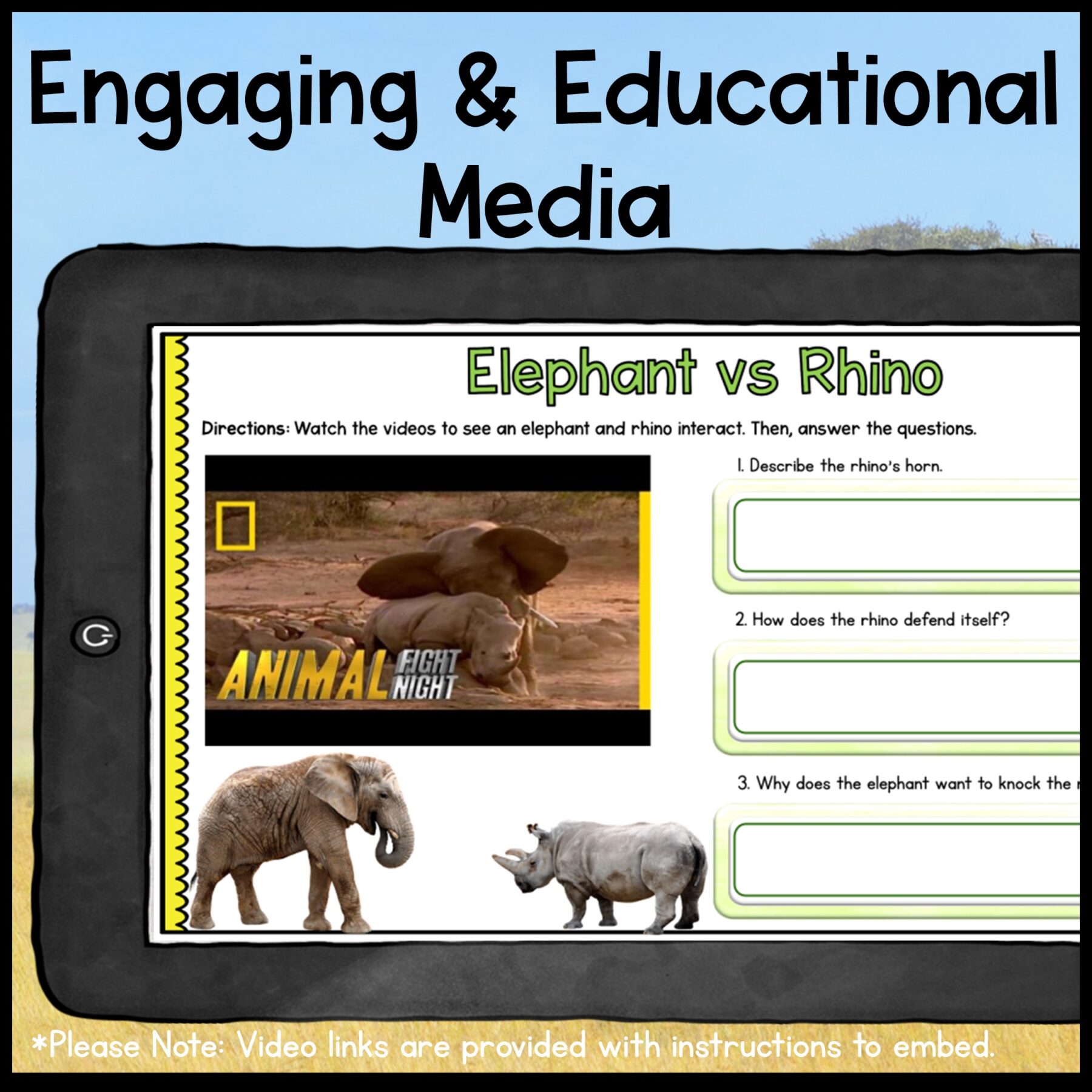 Rhinos Digital Research Webquest - 2nd-5th Grade - Google Slides - Image 3