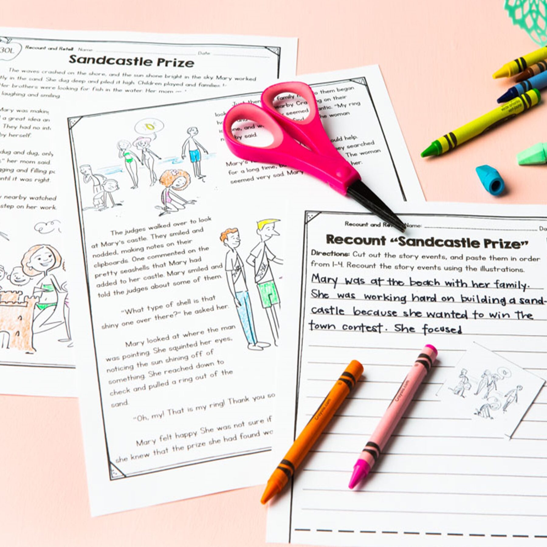 Retell Fiction 2nd Grade Florida BEST Reading Comprehension Passages ELA.2.R.3.2 - Image 3