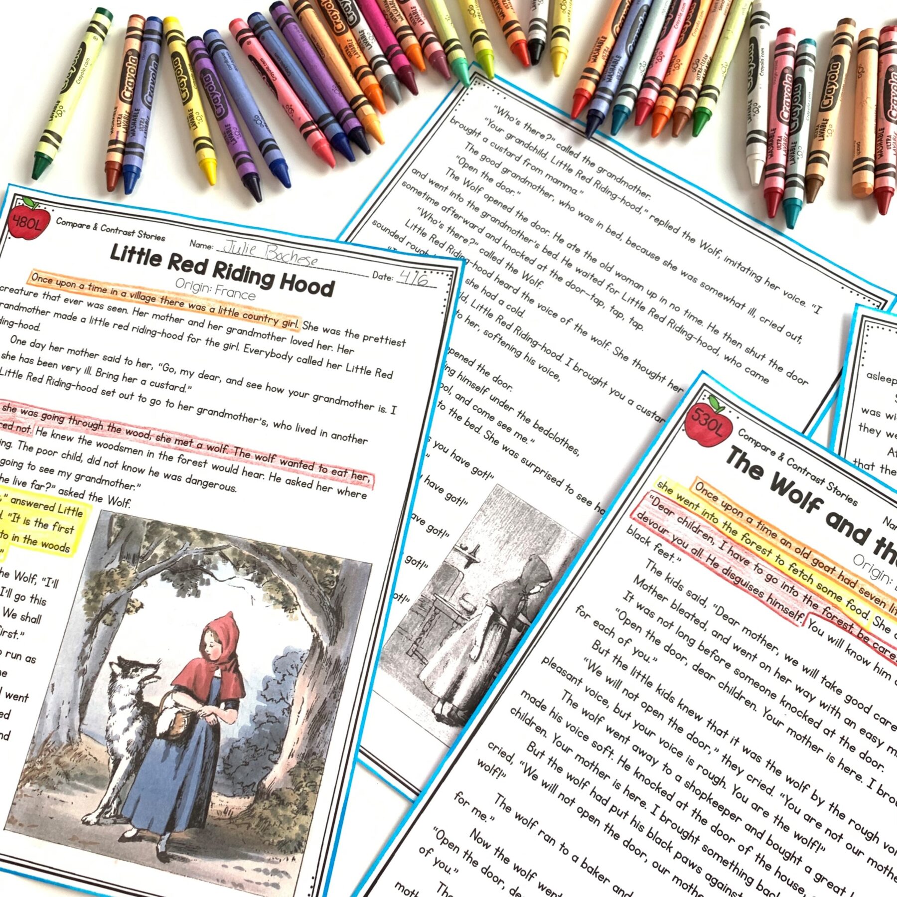 Compare & Contrast Fiction - 2nd & 3rd Florida BEST - ELA.2.R.3.3 & ELA.3.R.3.3 - Image 3