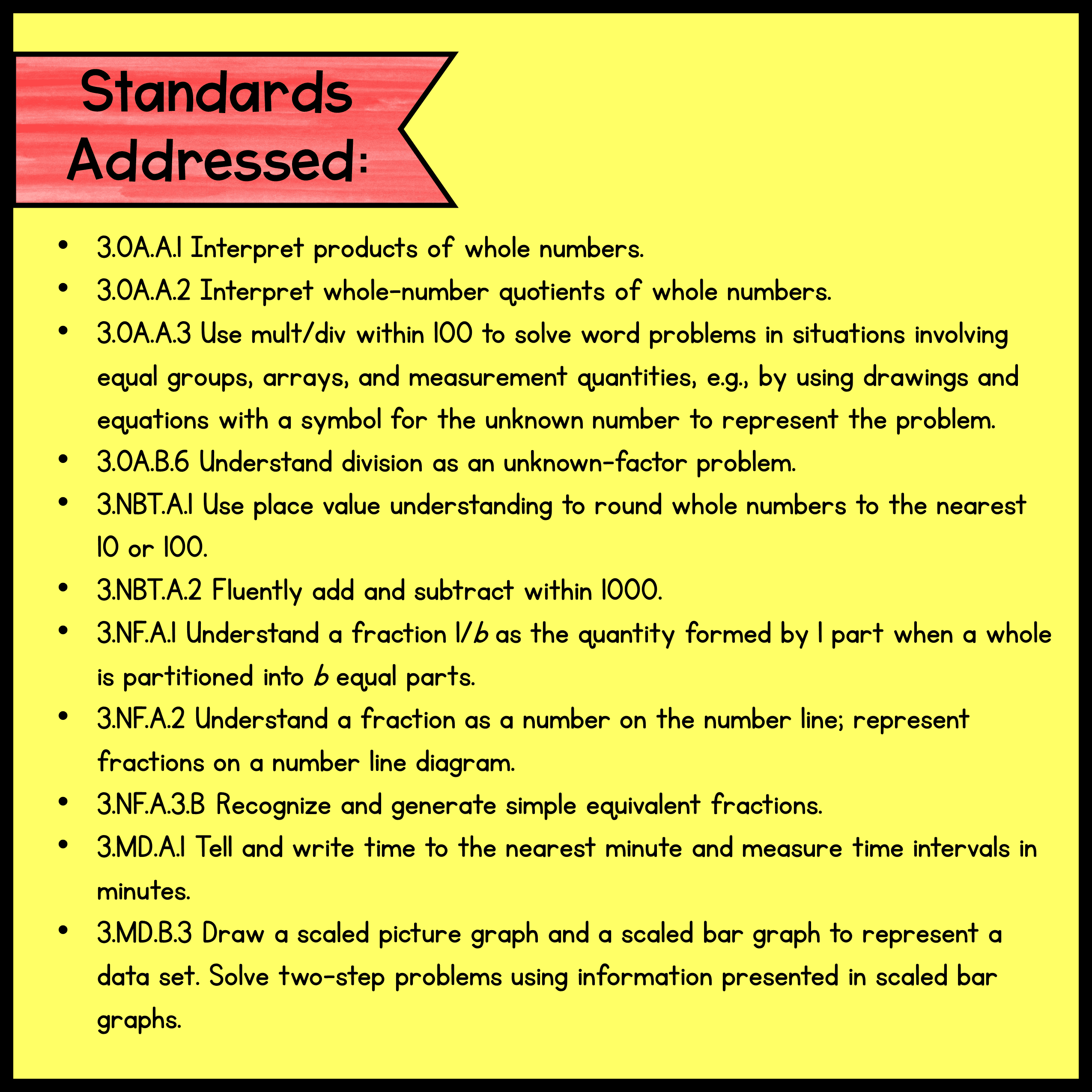3rd Grade Math Project Based Learning Bundle #3 - Image 3