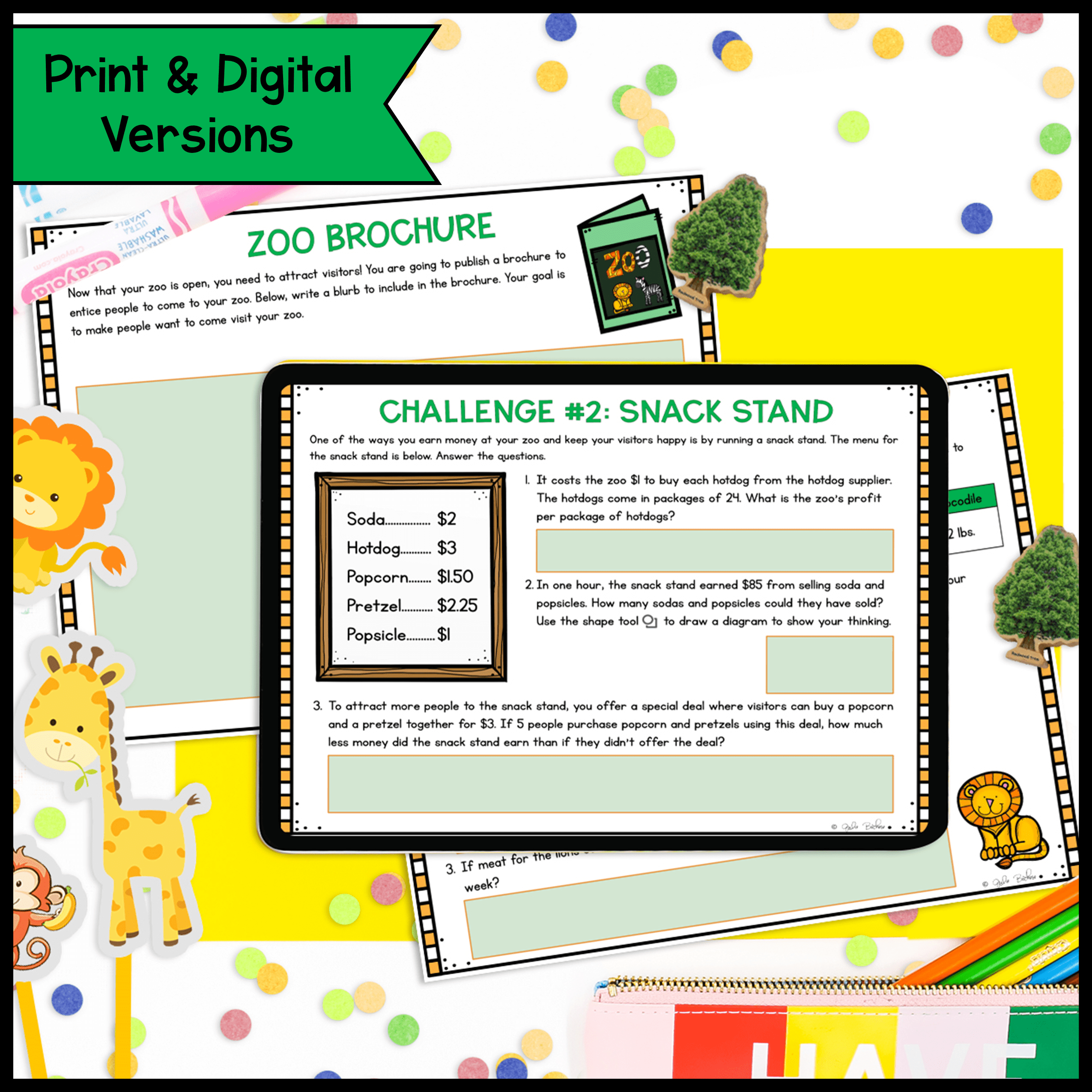 Project Based Learning Math Bundle #1 - 3rd Grade Math PBL - Image 3