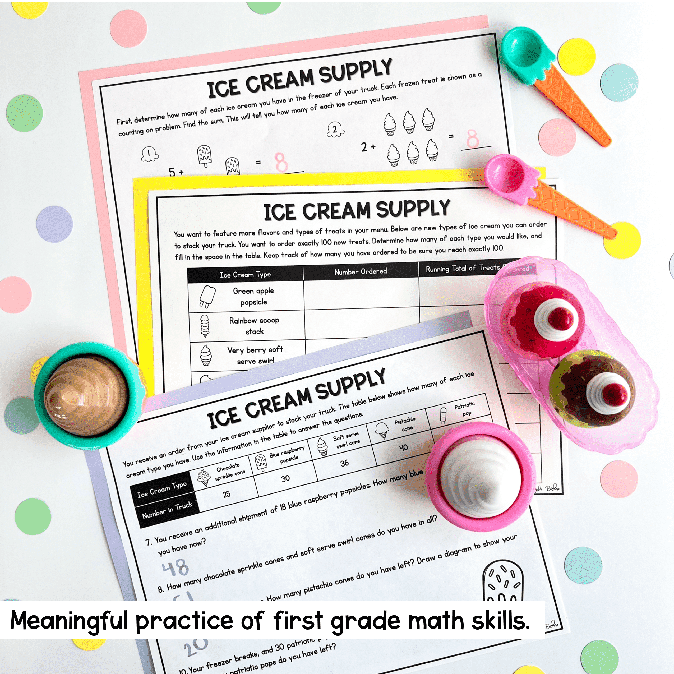 1st Grade Math PBL - Ice Cream Truck Project Based Learning - Image 3