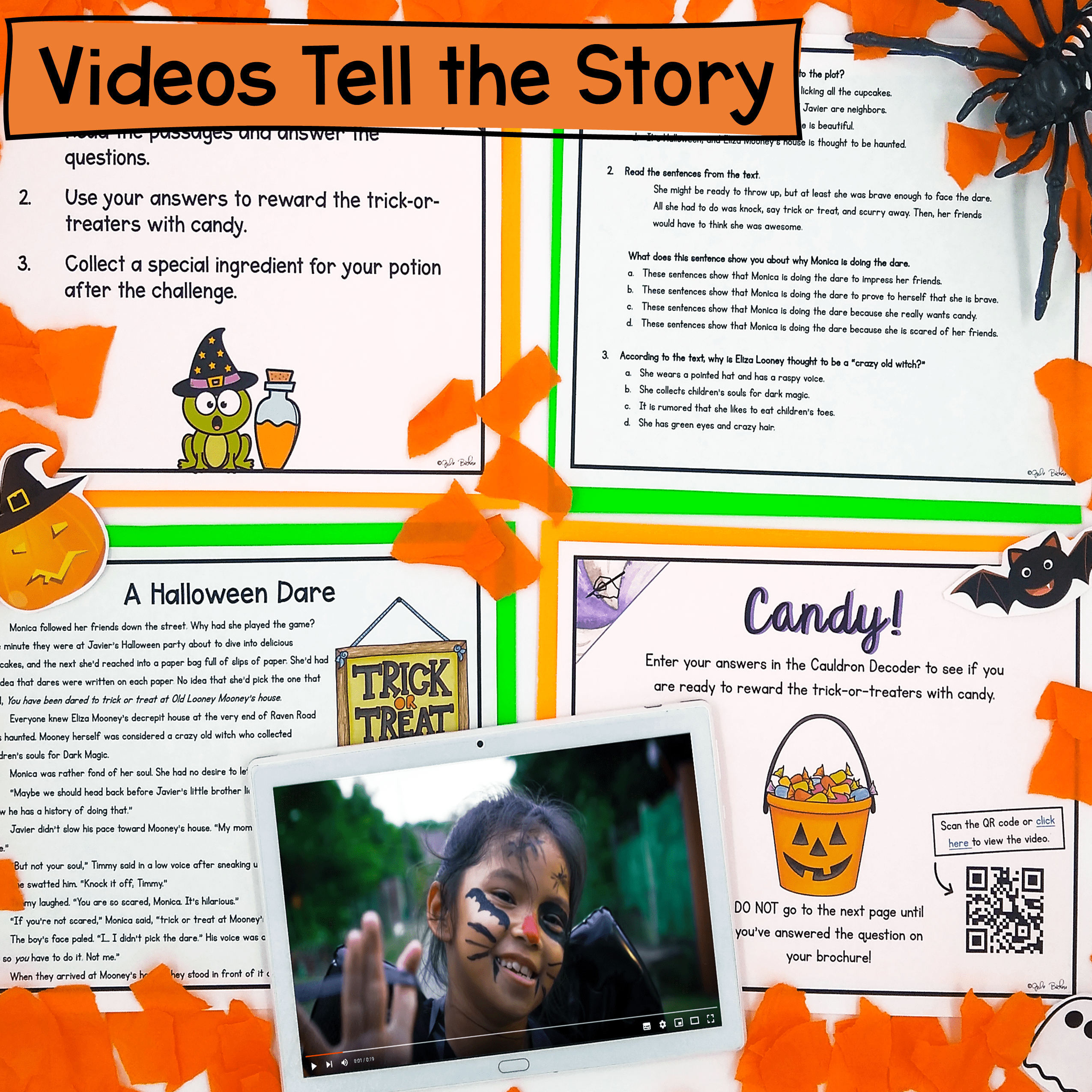 Haunted House Halloween Reading Comprehension Escape Room Activity 4th 5th Grade - Image 3