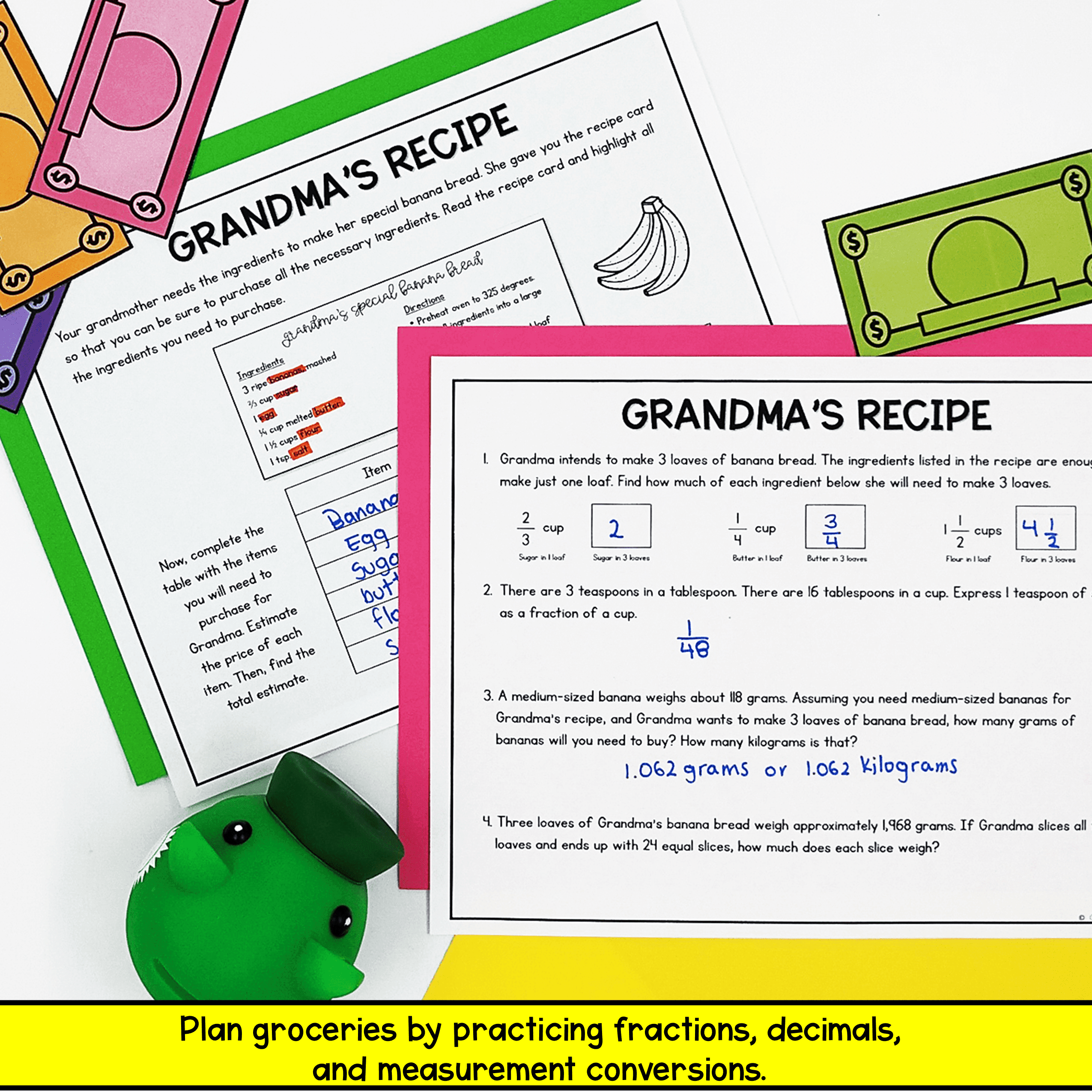 5th Grade Math PBL - Budget & Money Supermarket Spree Project Based Learning - Image 3