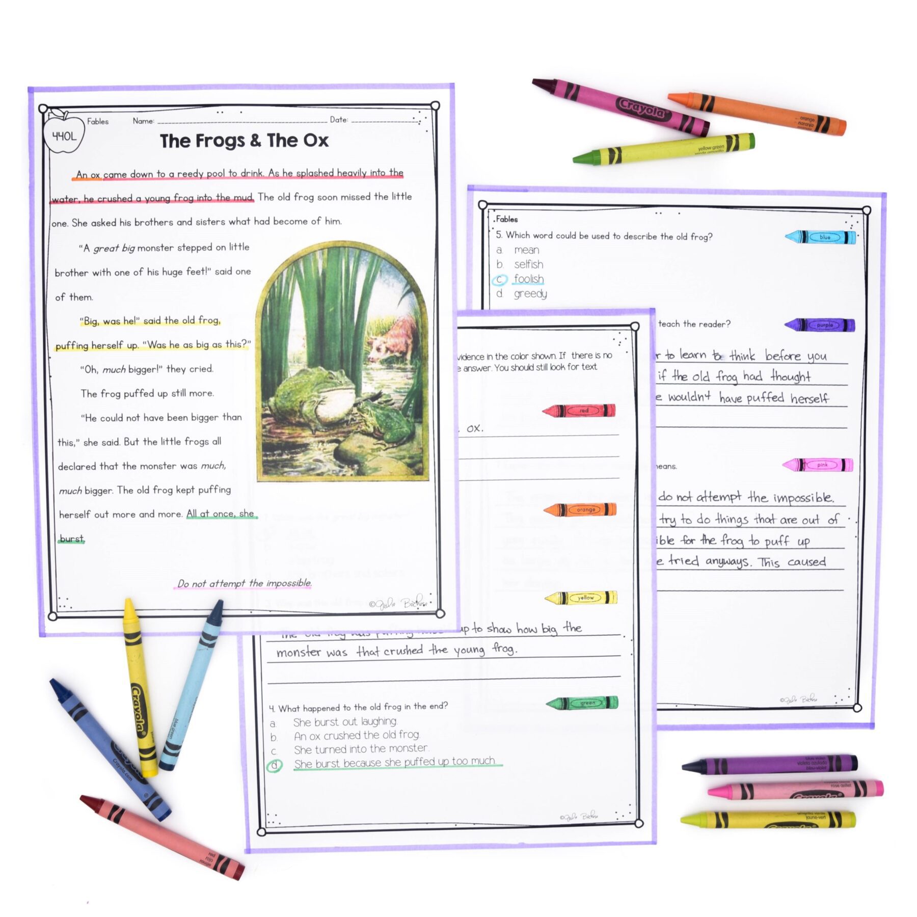 Theme 2nd & 3rd Grade Florida BEST Reading Comprehension ELA.2.R.1.2 ELA.3.R.1.2 - Image 4