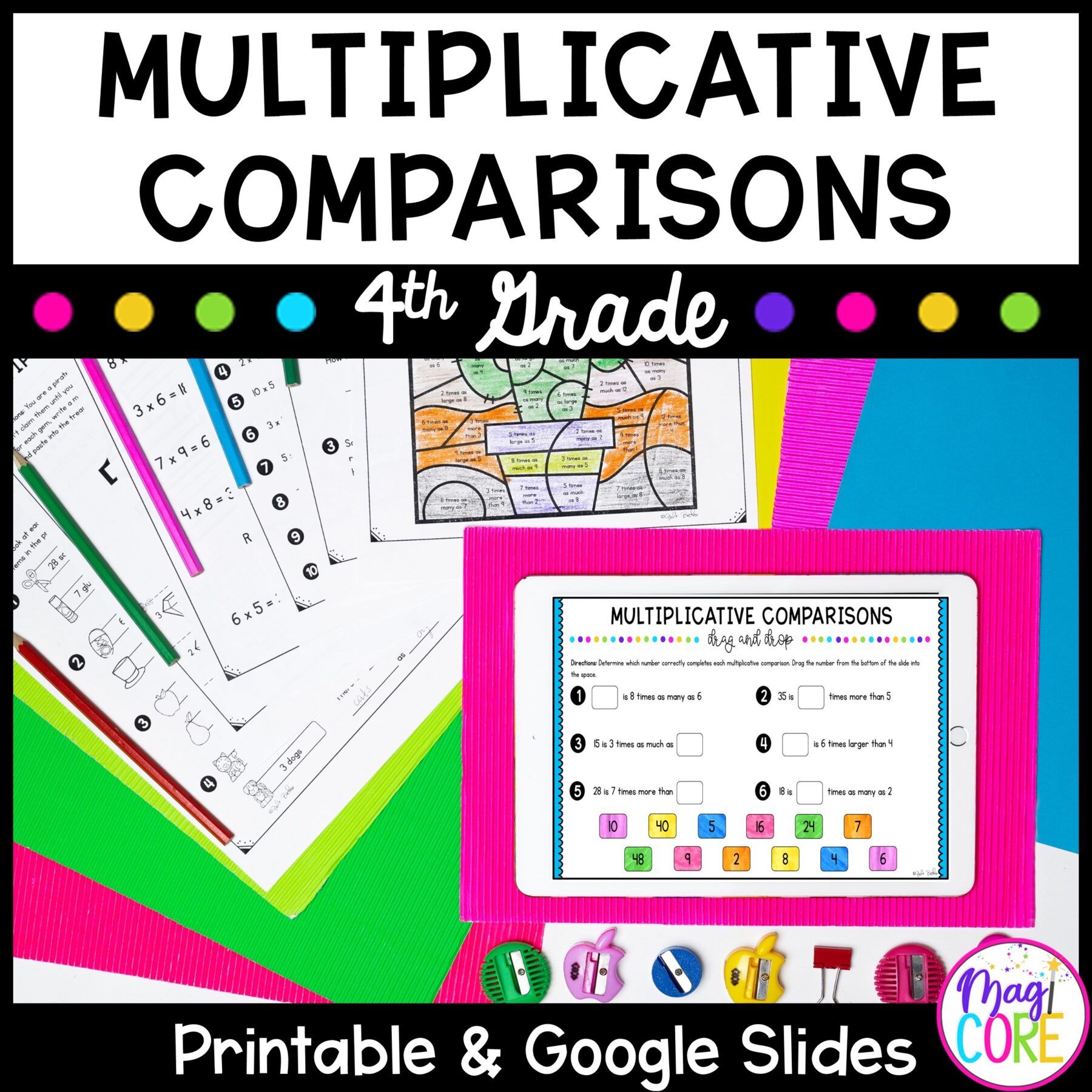 4th Grade Math Year Long Bundle - Print and Digital - Image 3