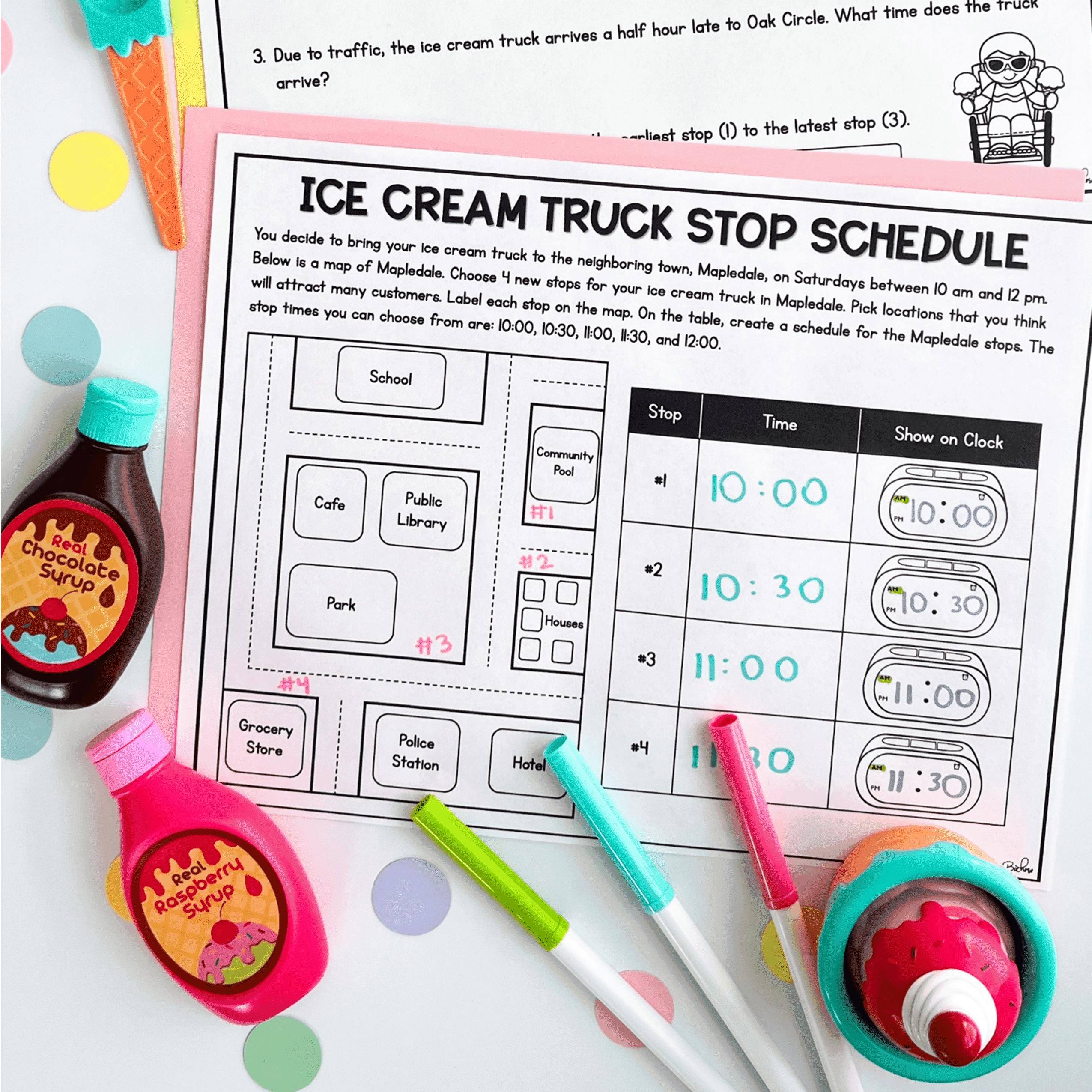 1st Grade Math PBL - Ice Cream Truck Project Based Learning - Image 4