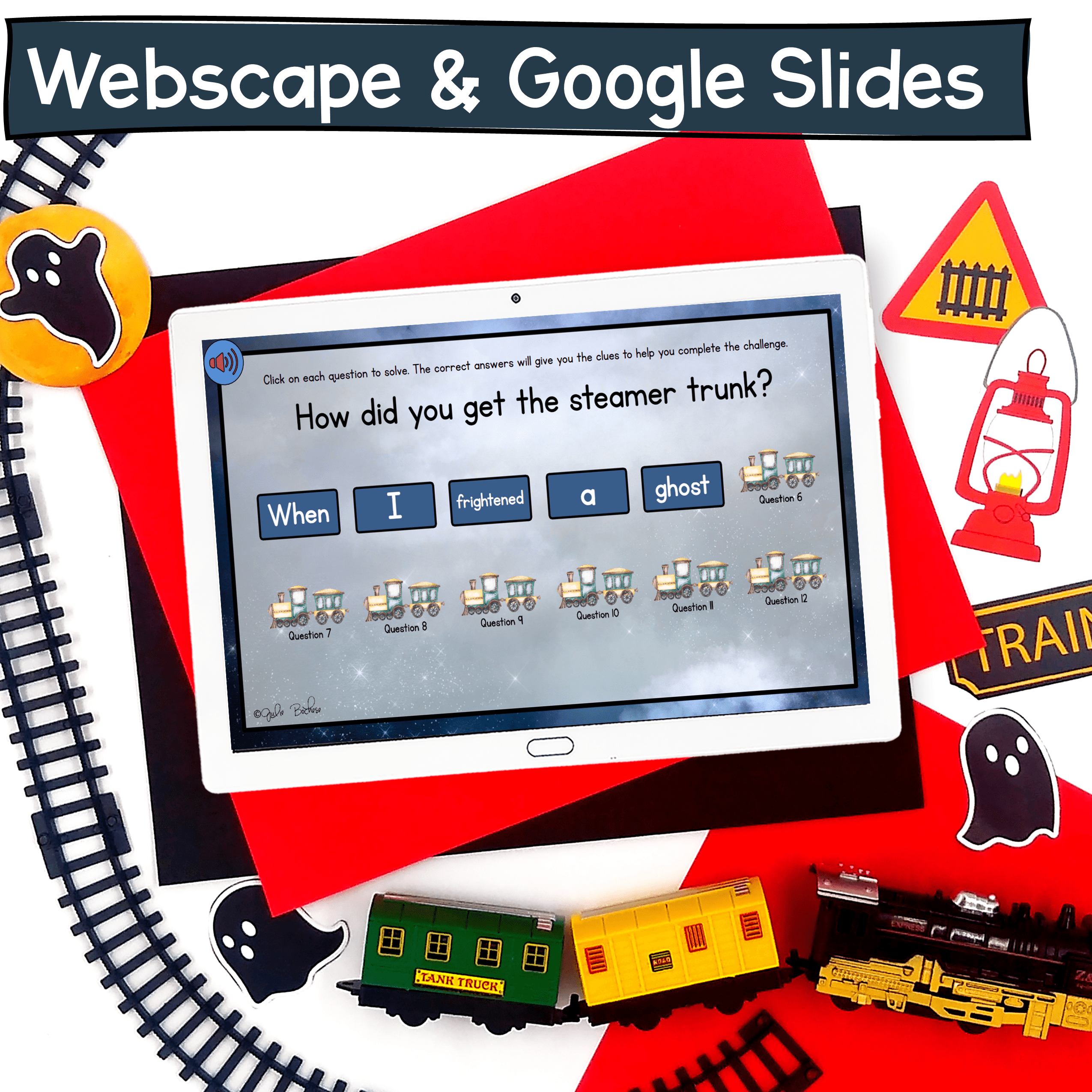 Measurement Line Plot Haunted Train Math Escape Room 3rd Grade Digital Activity - Image 4