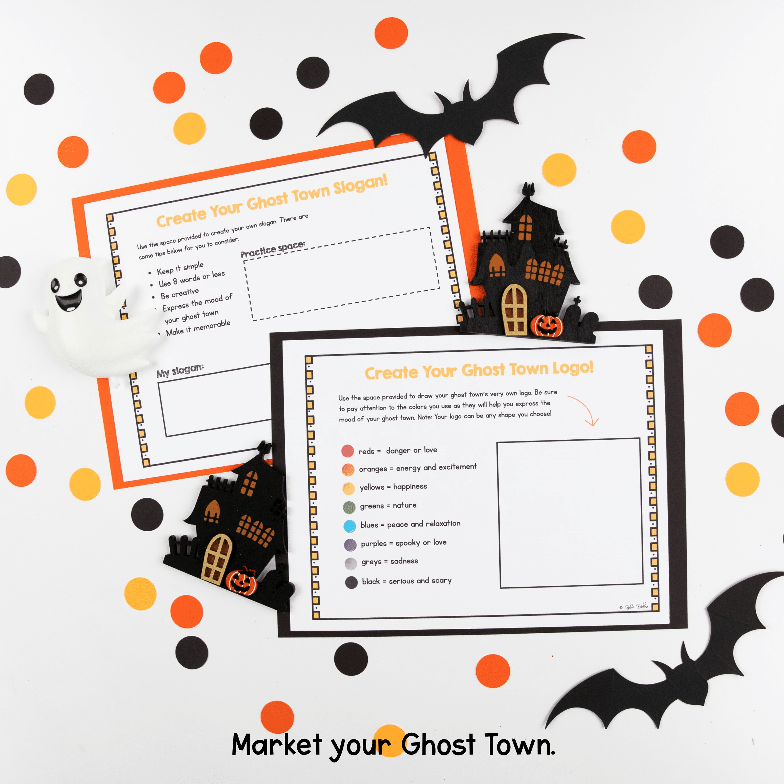 Halloween Activity PBL Design a Ghost Town Math & Reading Project Based Learning - Image 4