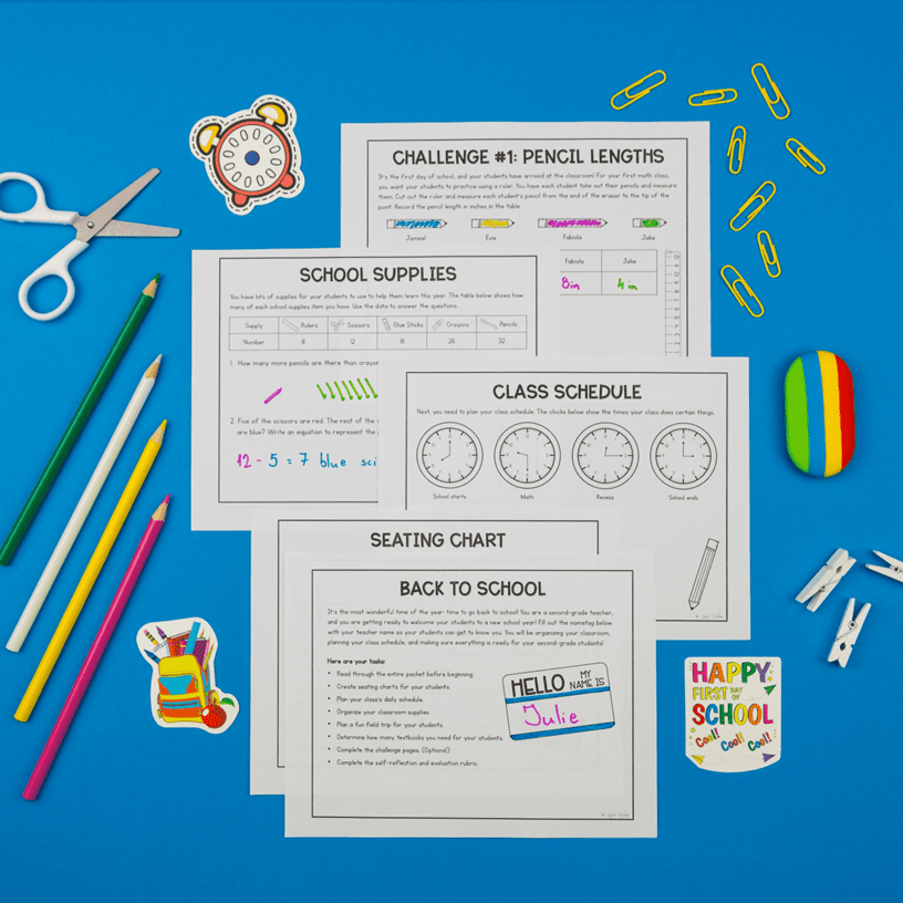 2nd Grade Project Based Learning Math Activities - Back To School Math PBL Games - Image 4