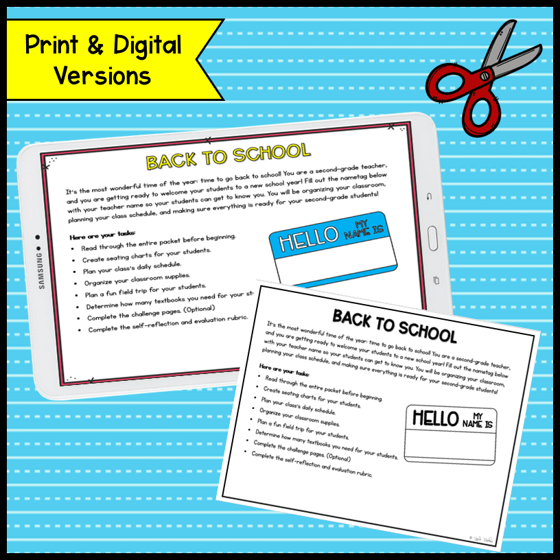2nd Grade Project Based Learning Math Activities - Back To School Math PBL Games - Image 5