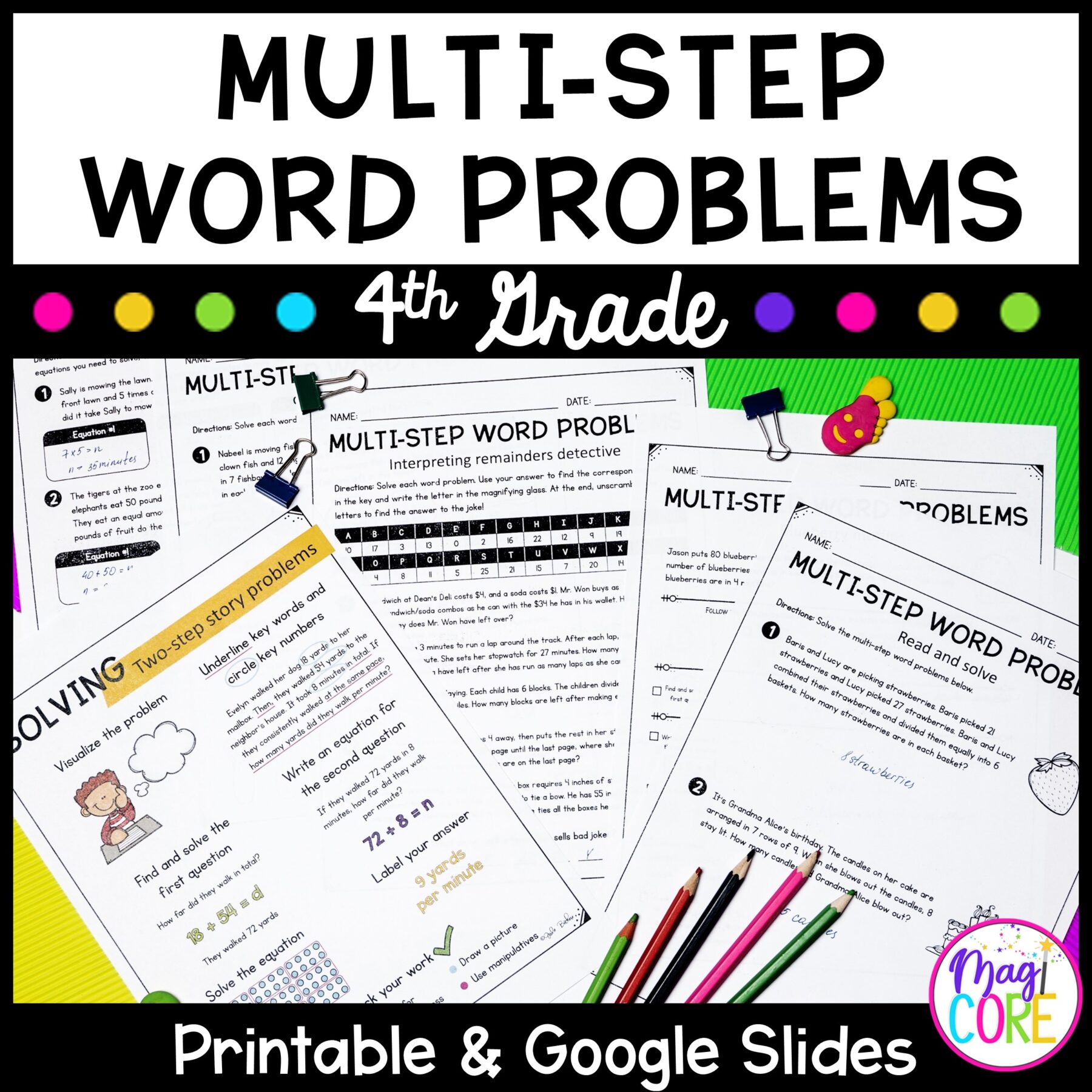 4th Grade Math Year Long Bundle - Print and Digital - Image 5