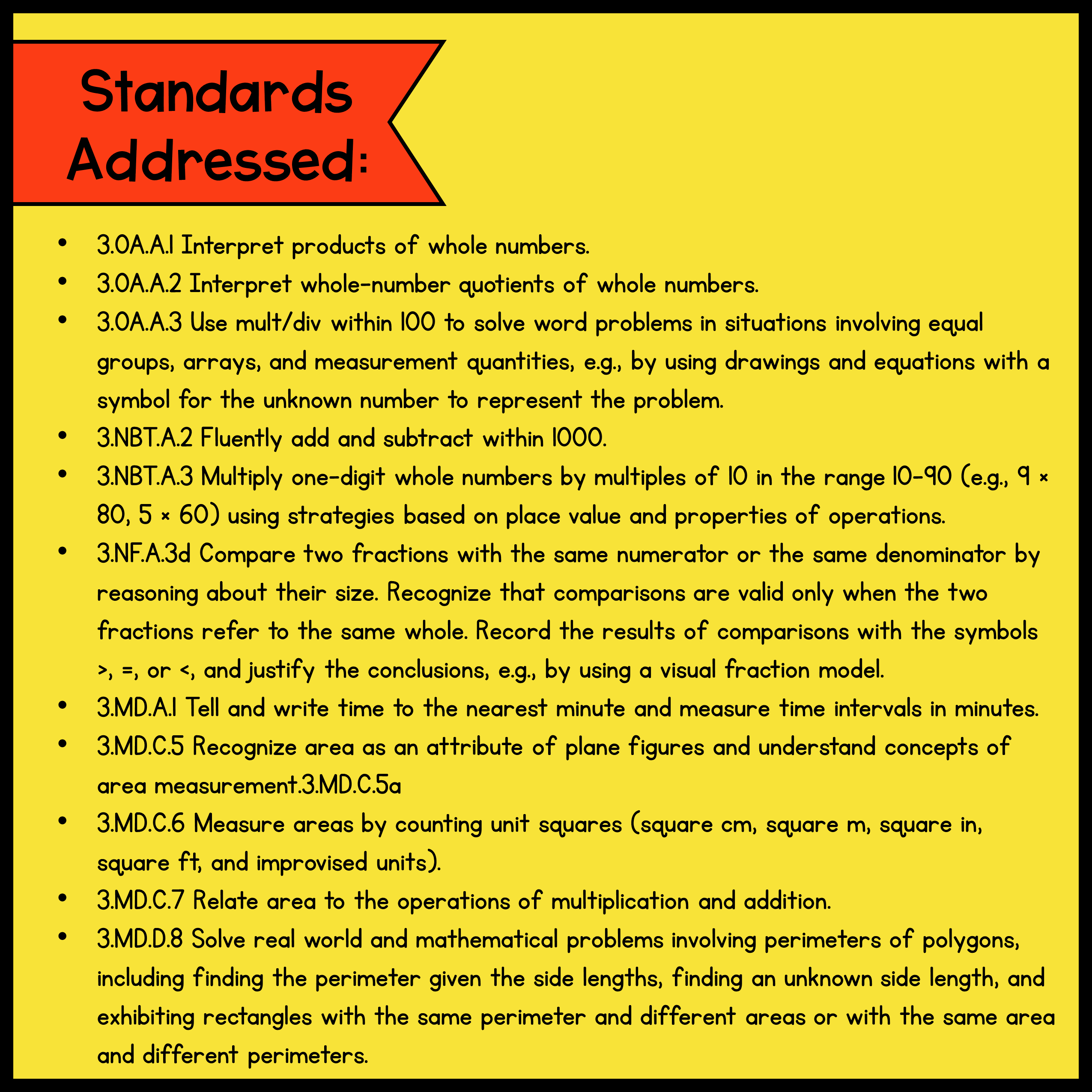 3rd Grade Math Project Based Learning Bundle #3 - Image 9